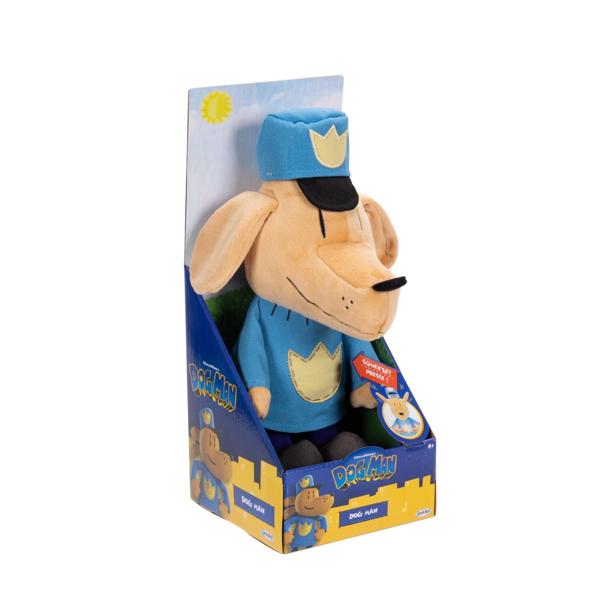 Dog Man Feature Plush by Jakks Pacific - Ears Flip Up and Down, Squeeze Toy 6