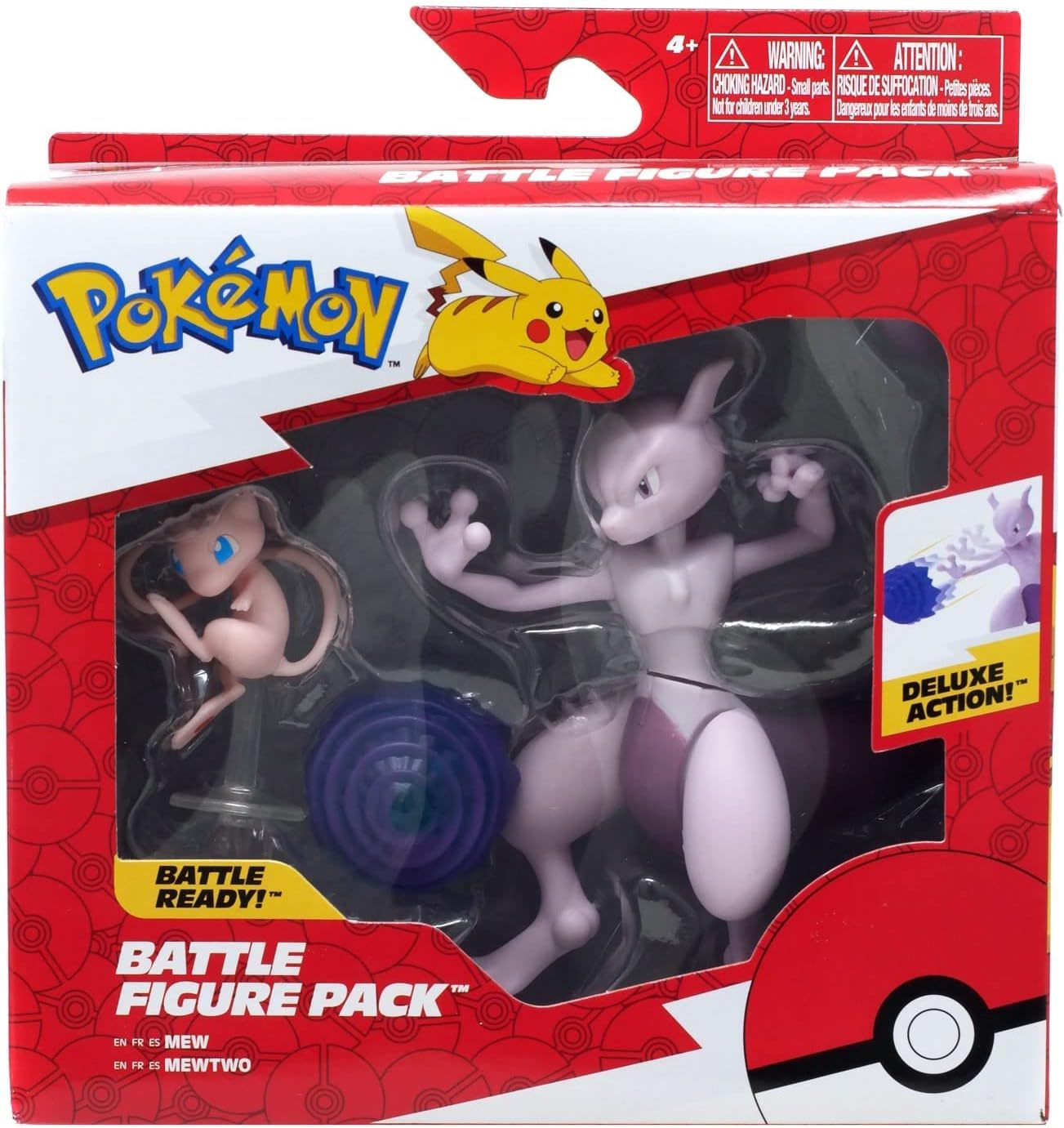 Pokémon Battle Figure Set 2 Pack – Mew and Mewtwo Deluxe Action Figures