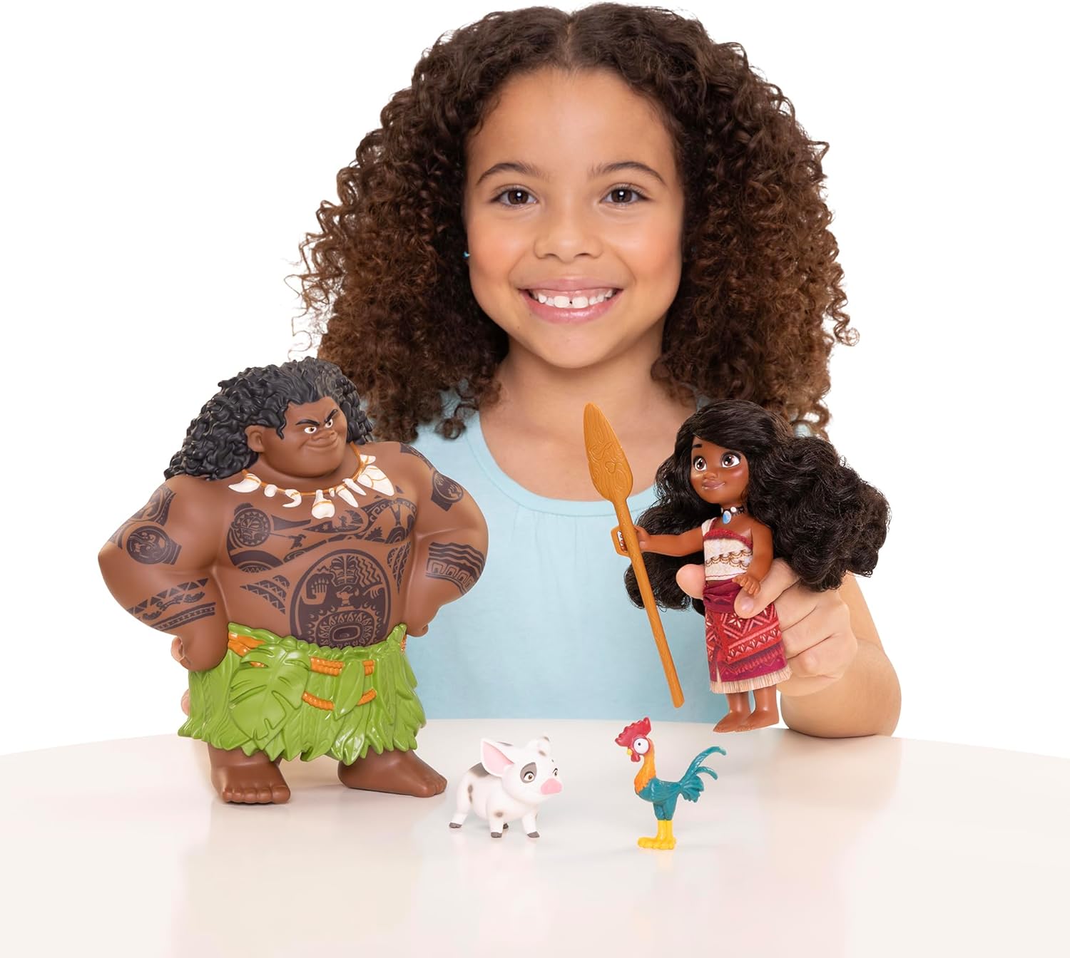 Moana 2 Disney's Voyager Petite Doll Playset - Moana & Maui with Pua, Heihei & Oar 4