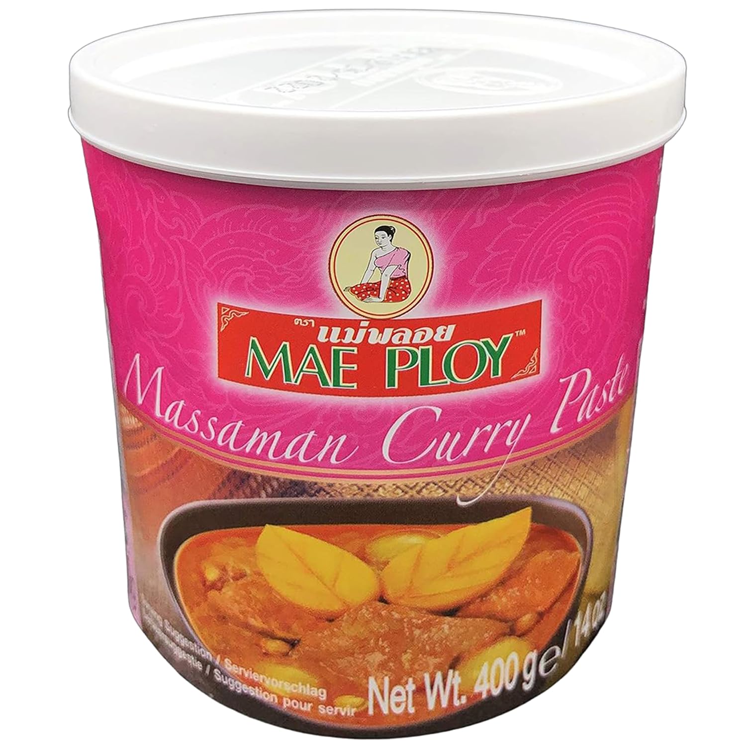 Mae Ploy Massaman Curry Paste - Authentic Thai Cooking Sauce | 400g Tub 1