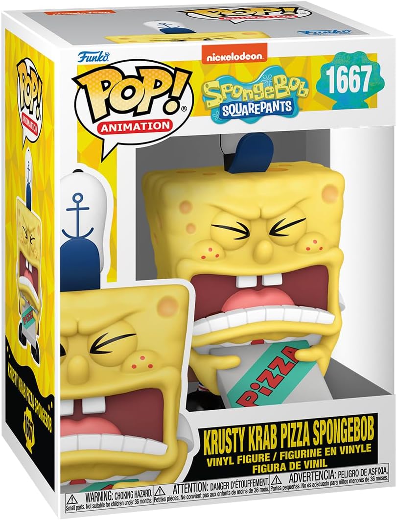 Funko Pop! Plush: SpongeBob SquarePants 25th Anniversary - SpongeBob with Pizza Vinyl Figure