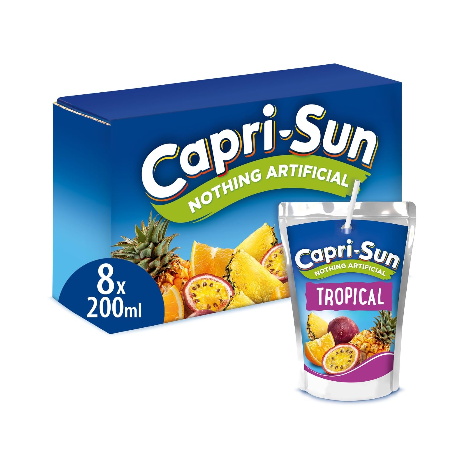 Capri-Sun Tropical Fruit Juice Drink 8 x 200 ml Pouches
