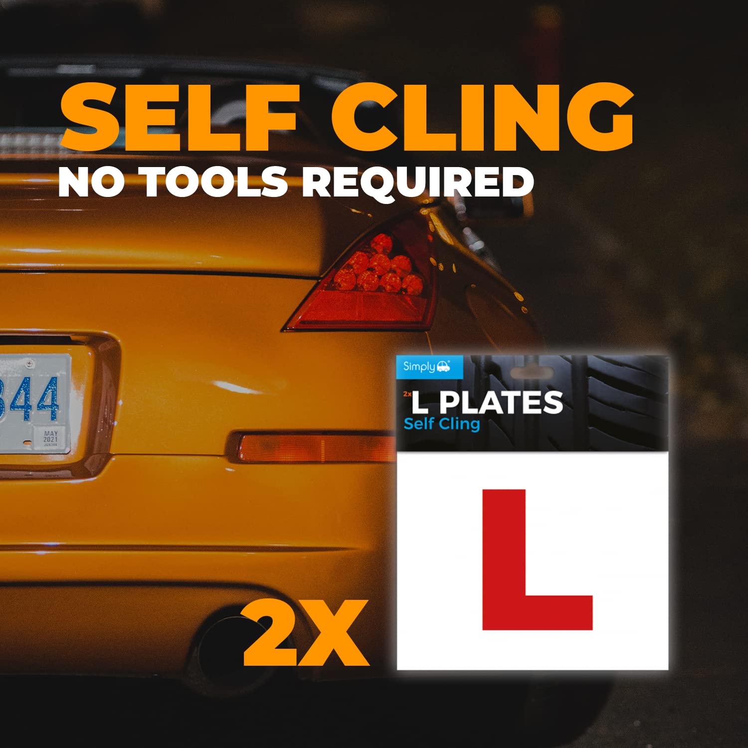 Simply TL1200 L-Plates Self Cling - Twin Pack for Front & Rear Vehicle Display 3