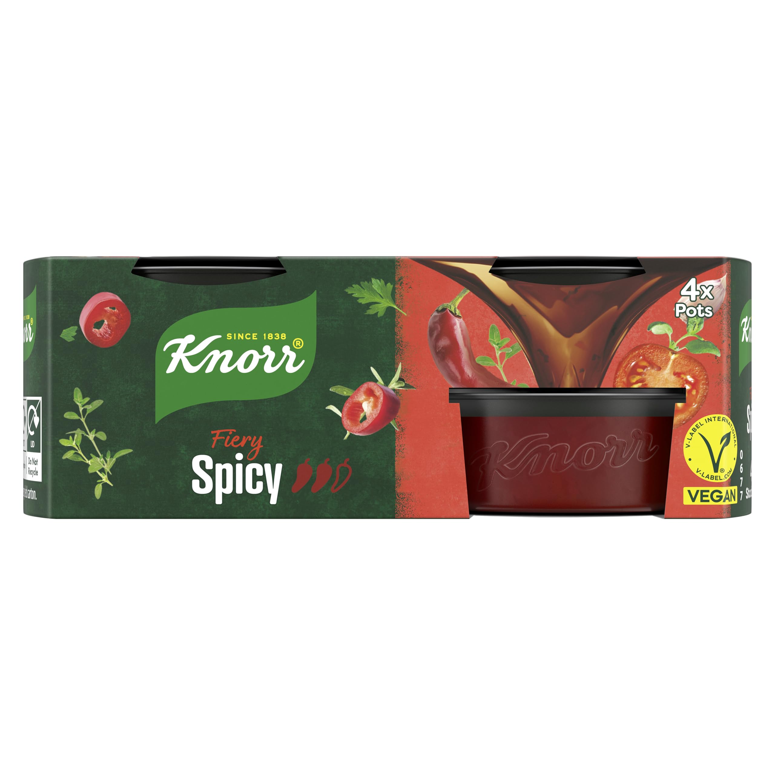 Knorr Hairy Bikers Spicy Stock Pot - Pack of 4 Vegan & Gluten-Free Stock Pots
