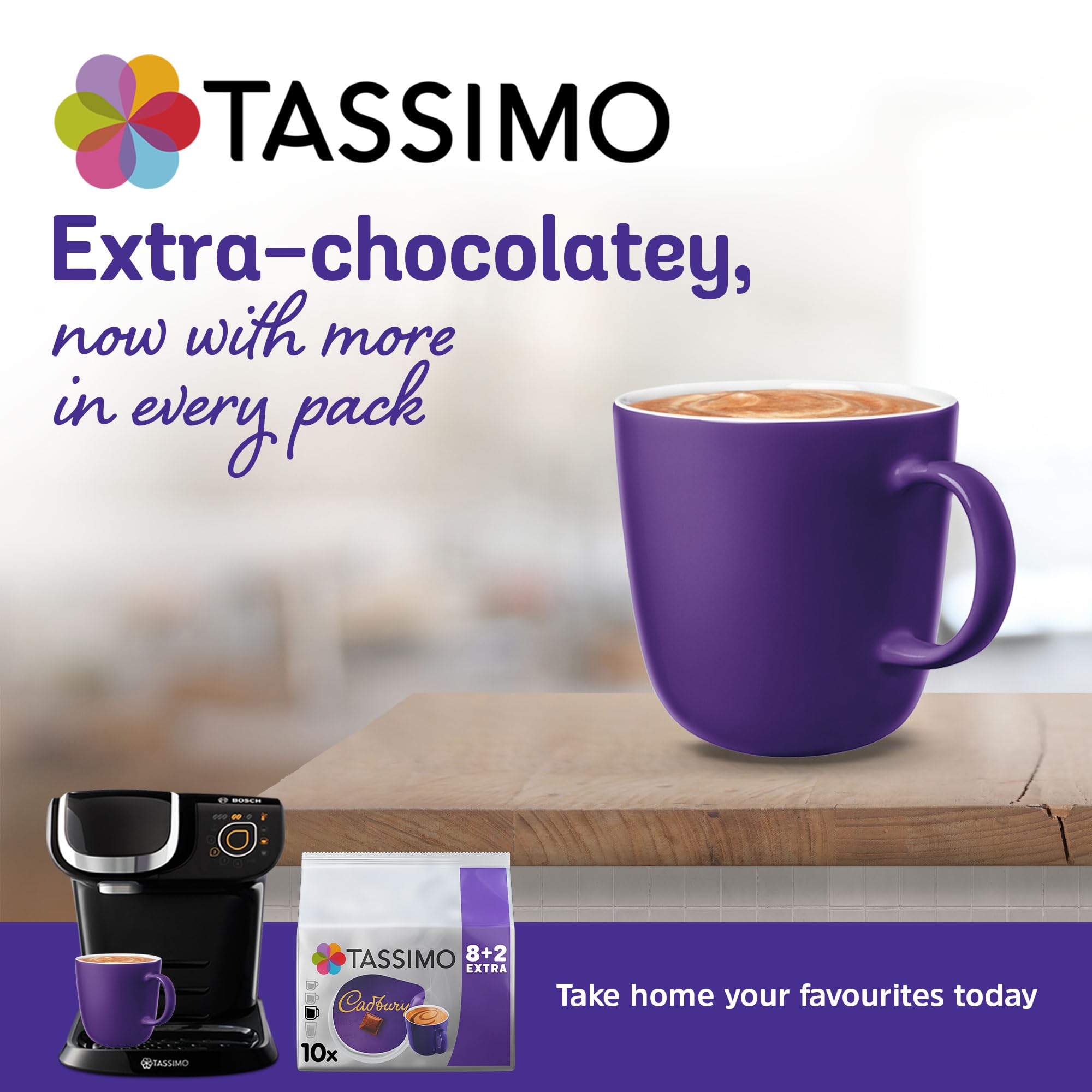 Cadbury - Tassimo Hot Chocolate Pods (Pack of 5, 50 Drinks) 4