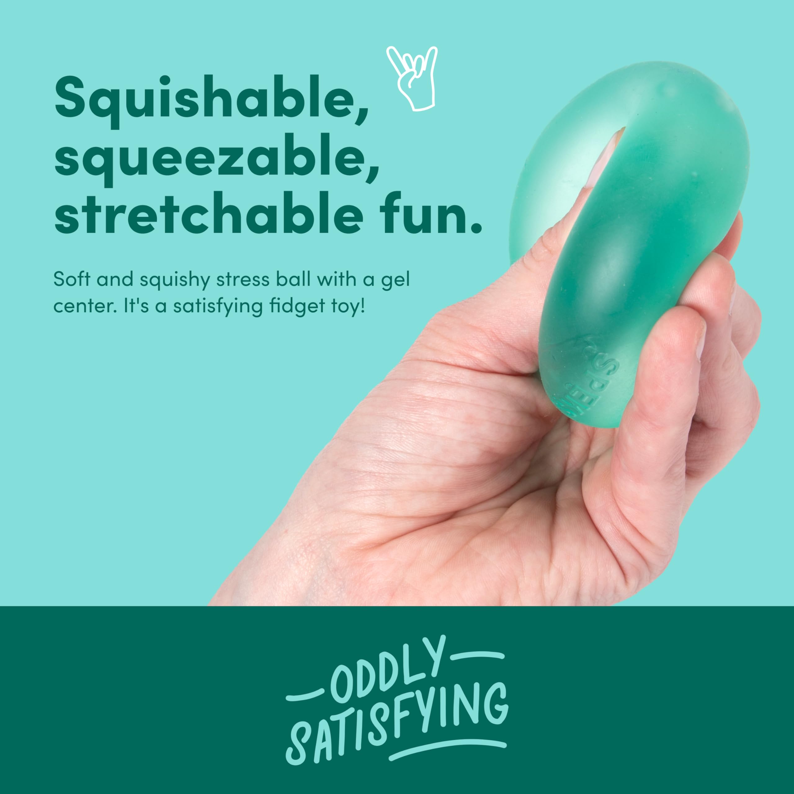 Speks Gump Stress Balls - Silky Soft Memory Gel Squishy Fidget Toy for Adults and Teens 14+ | Sea Glass 5