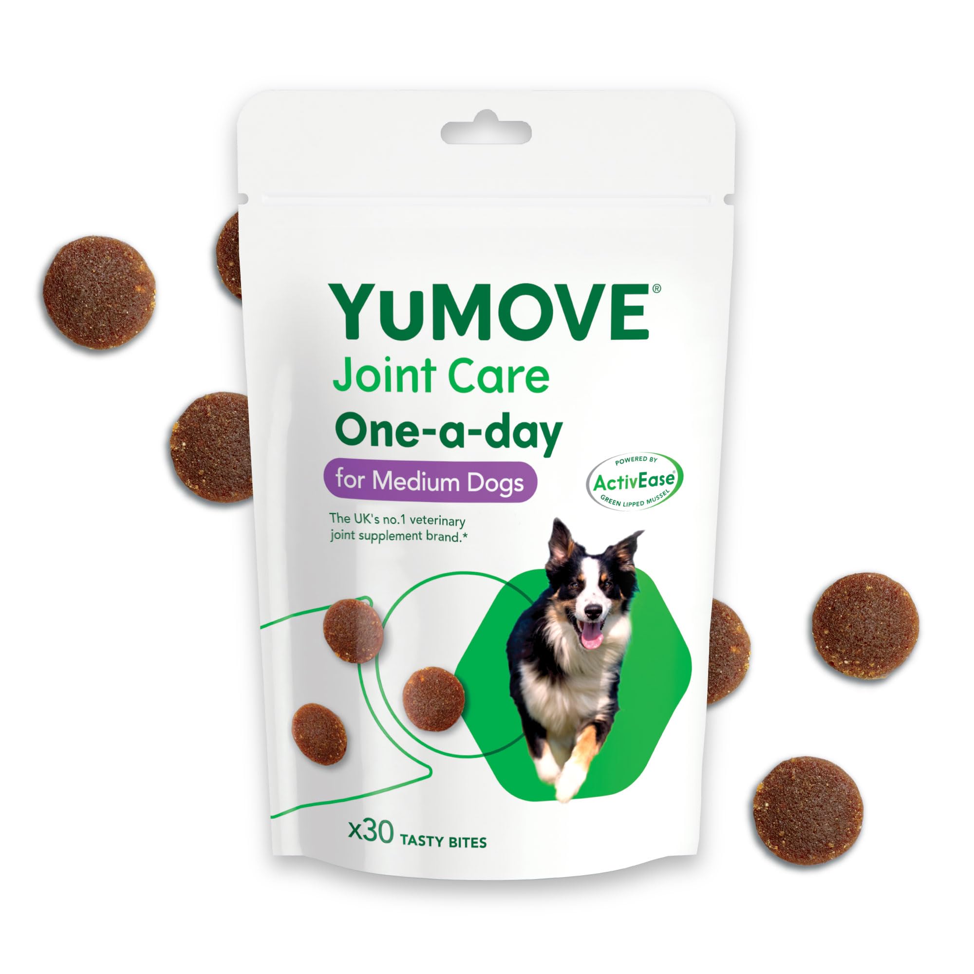 YuMOVE Joint Supplement for Dogs - One-A-Day for Stiff Medium Dogs | 30 Chews