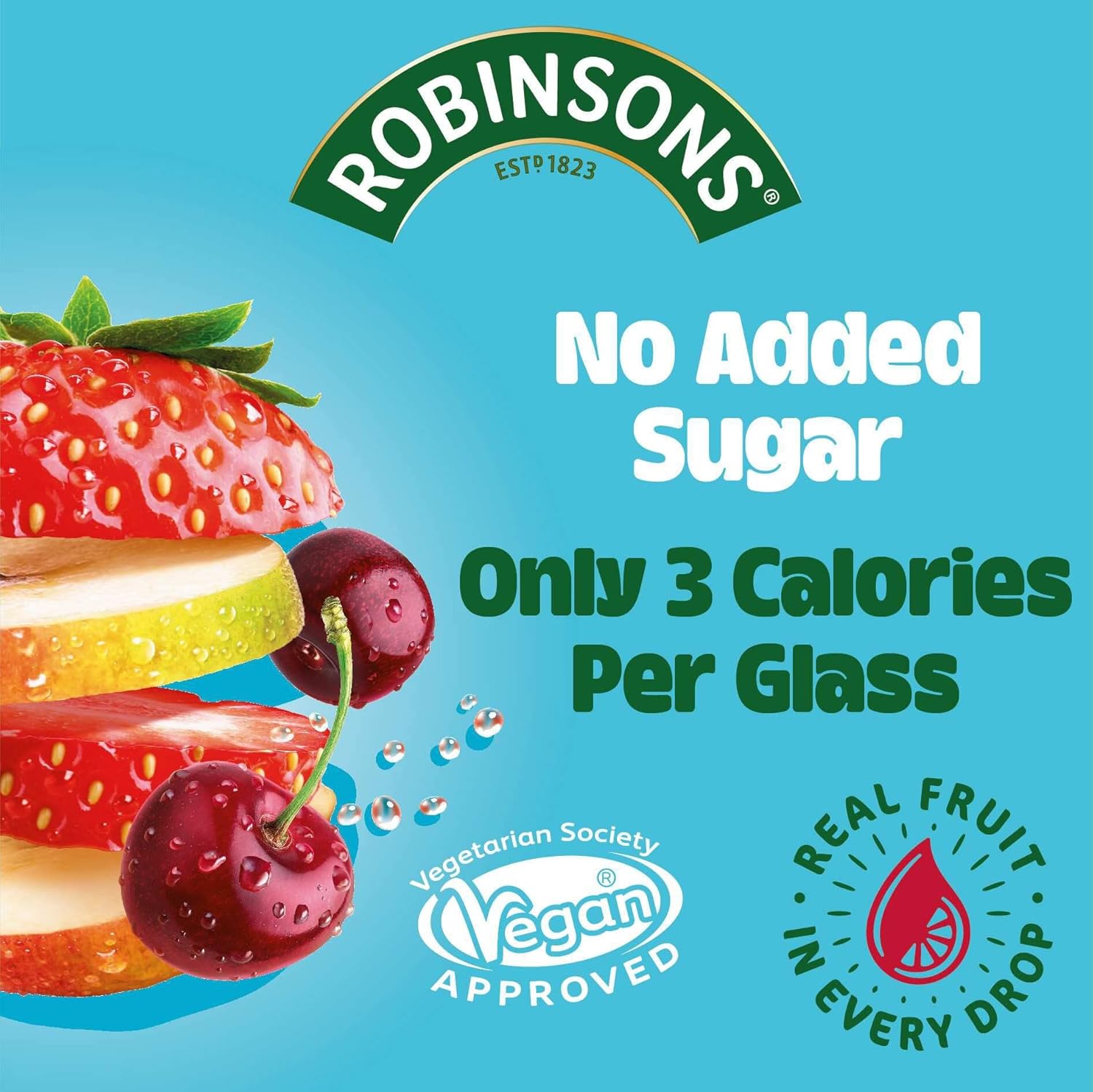 Robinsons Double Strength Apple & Blackcurrant No Added Sugar Squash 1.75L 3