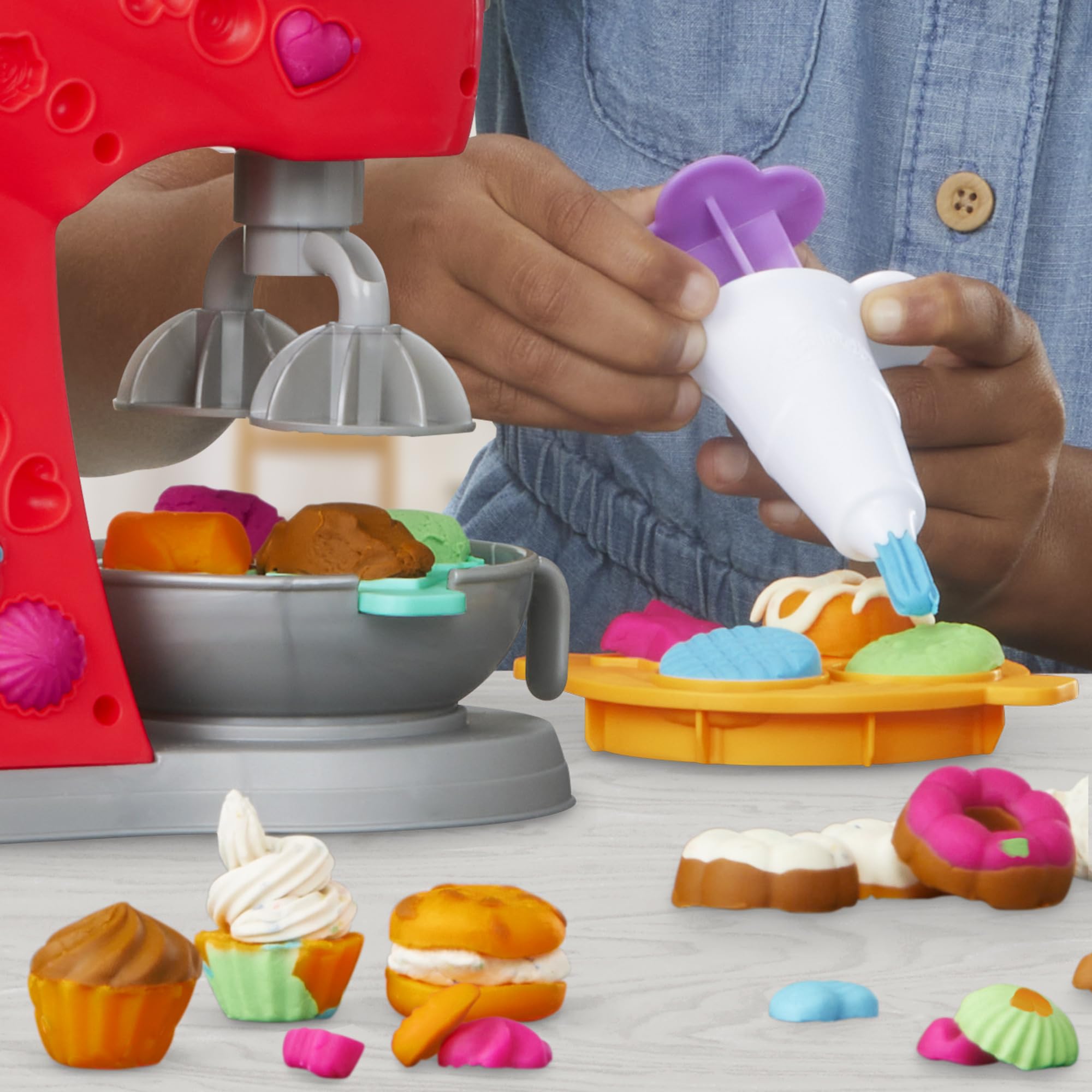 Play-Doh Kitchen Creations Magical Mixer Playset - Toy Mixer with 5 Cans of Play-Doh for Kids 3+ 5