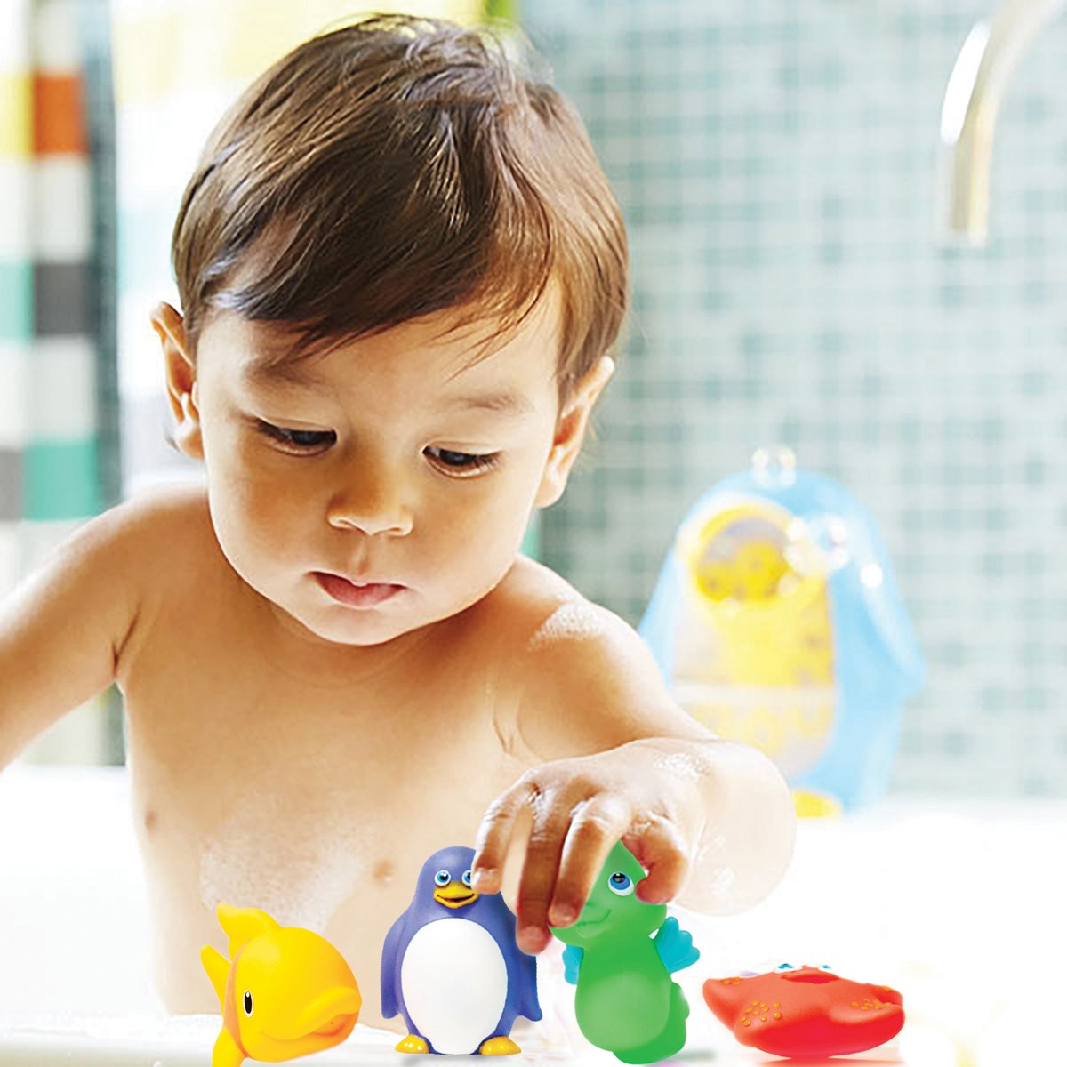 Munchkin Floating Ocean Animal Bath Squirt Toys - 4 Pack for Babies & Toddlers 10