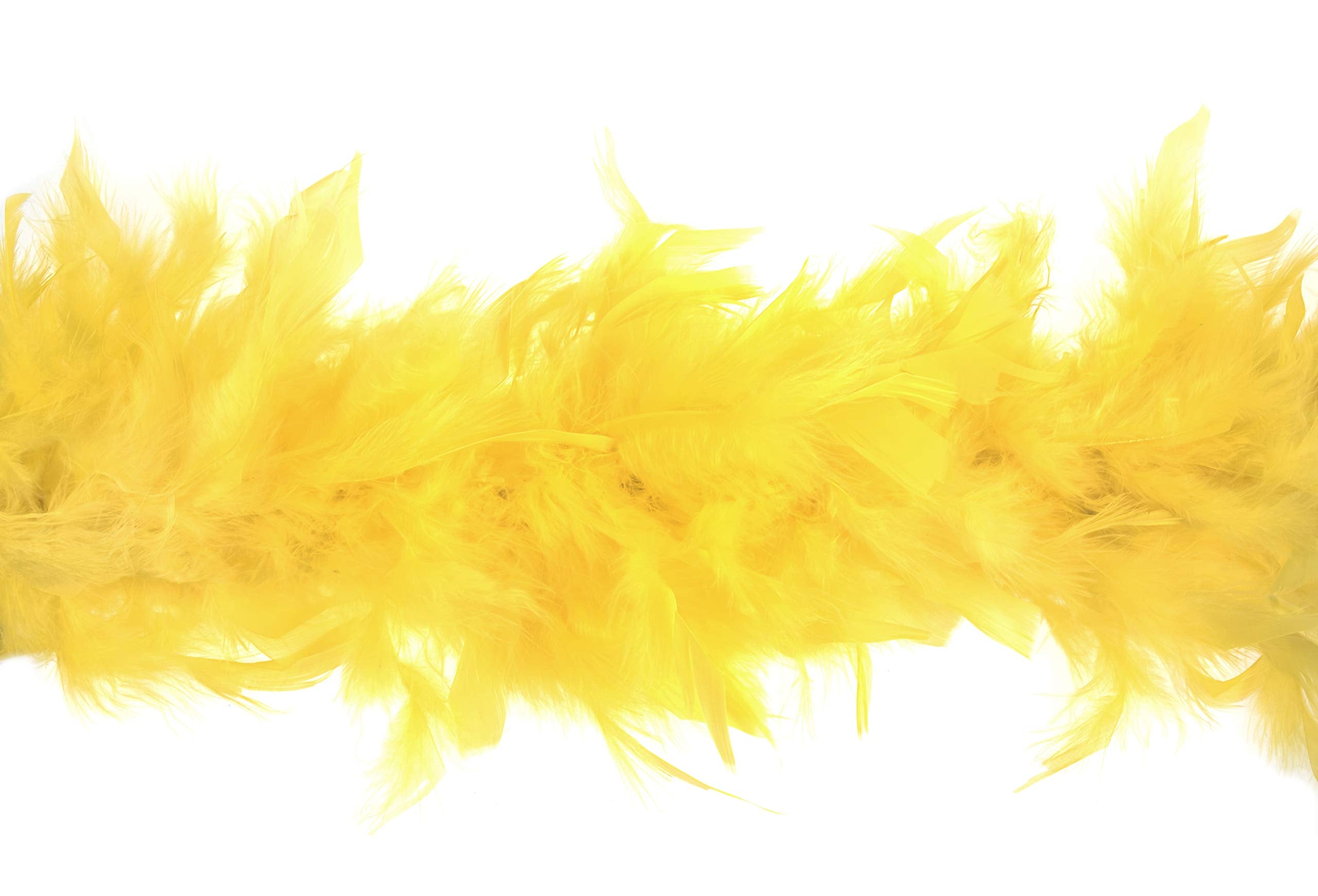 Trimits Marabou Feather Boa 1.8m - Yellow Costume Accessory for Fancy Dress, Festivals, Pride, Weddings & Decor