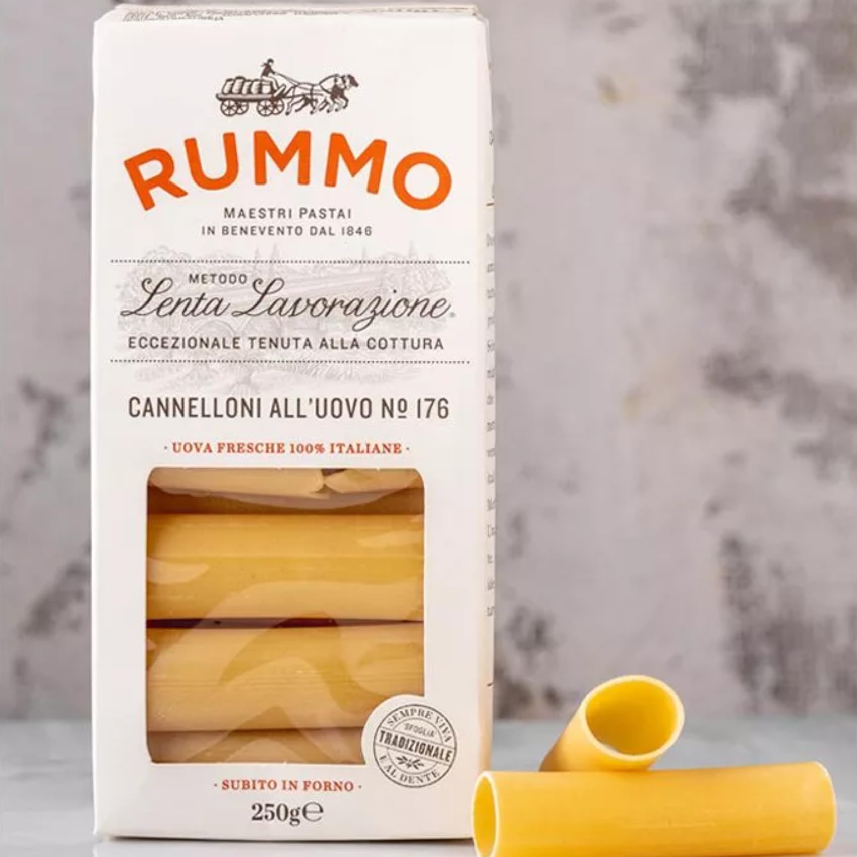 Rummo Egg Cannelloni All'uovo Pasta No.176 - Traditional Italian Pasta Tube 5
