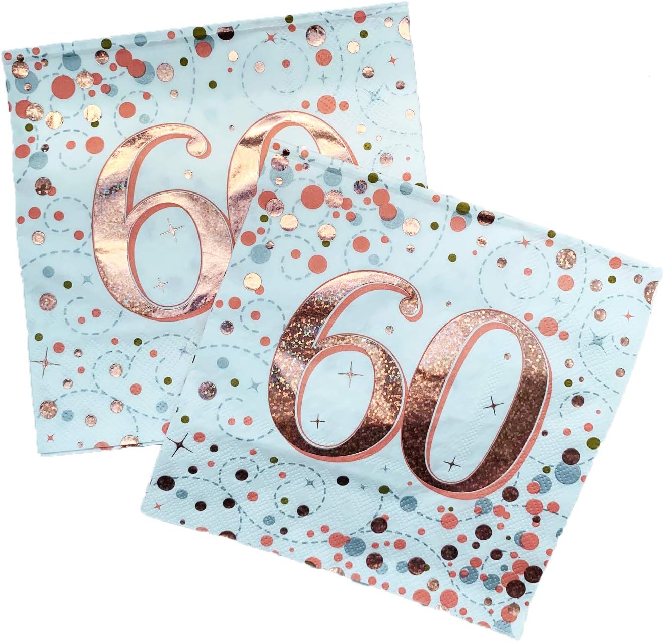 Oaktree Sparkling Fizz Rose Gold 33cm 3-Ply Napkins 16pcs 3