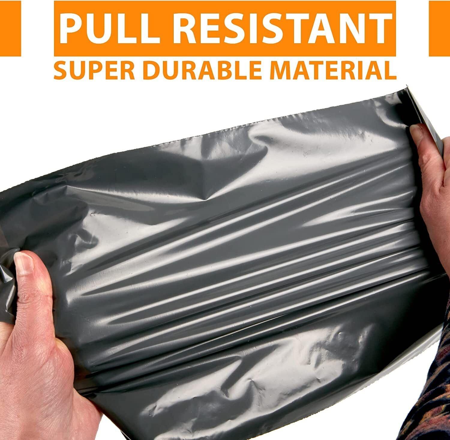 G4GADGET 50 Pack Grey Polyethylene Mailing Postal Bags - 16' x 21' | 50 Micron Thickness
