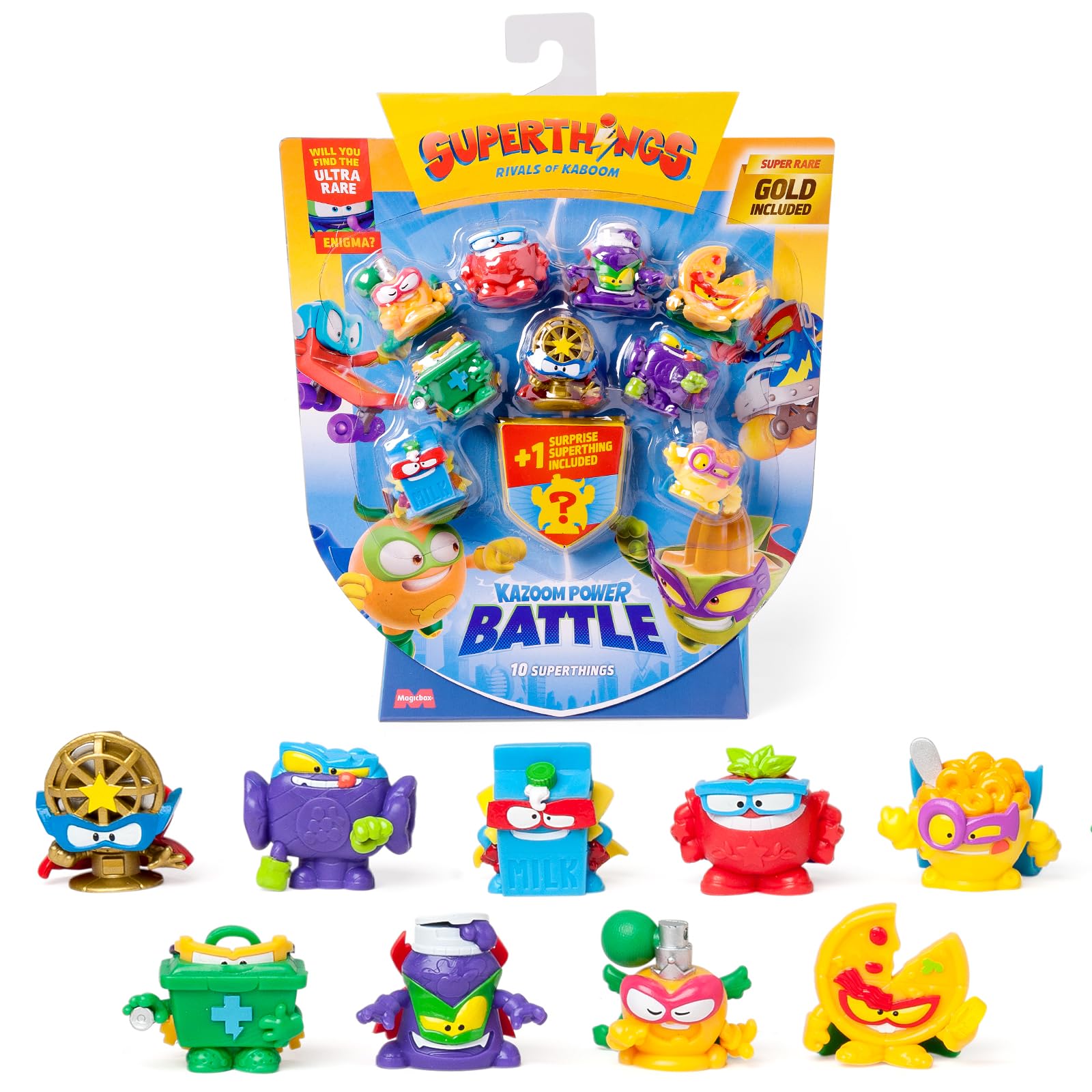 SUPERTHINGS RIVALS OF KABOOM Kazoom Power Battle - 10 Pack Action Figures | Unisex Children