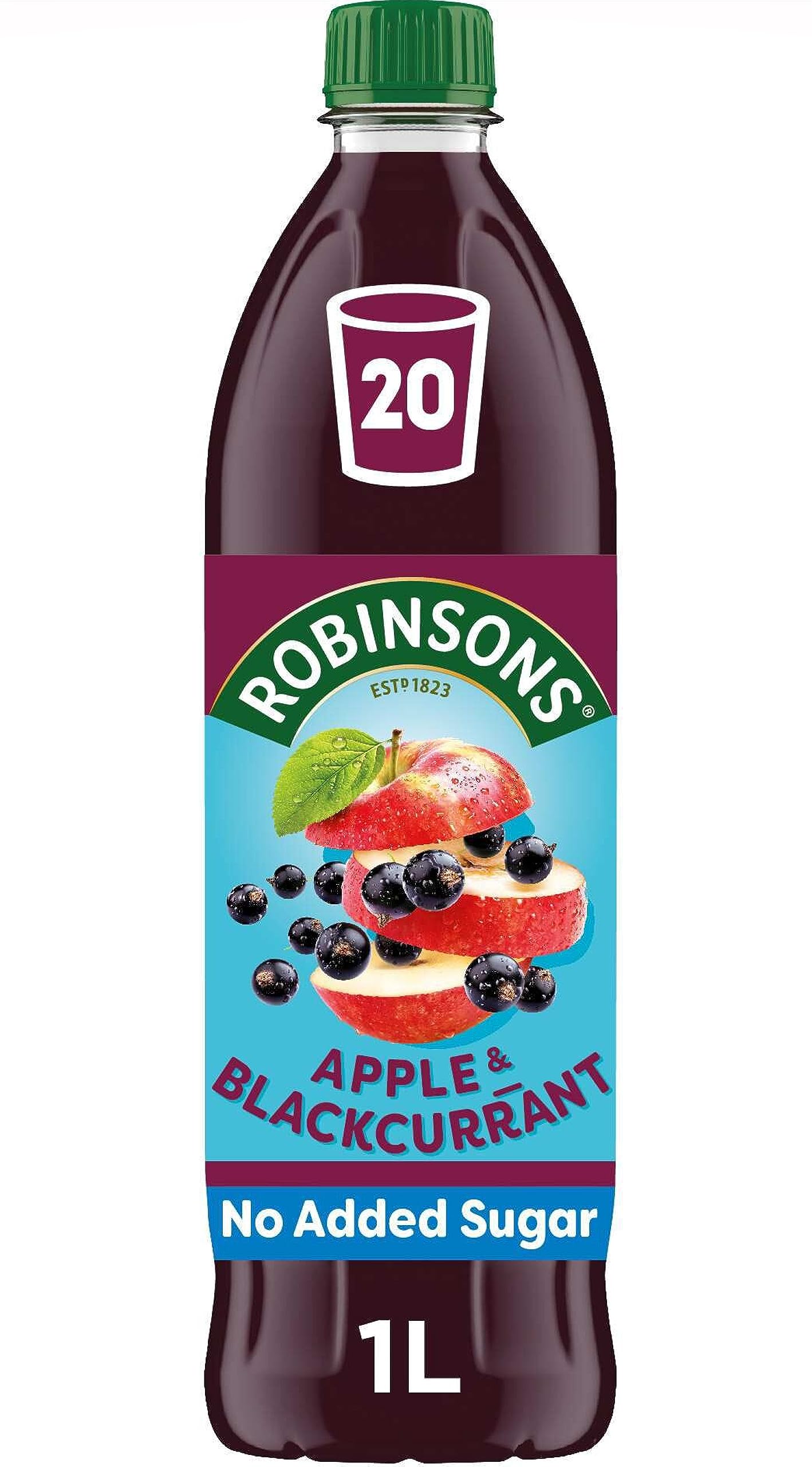 Robinsons Apple and Blackcurrant Squash No Added Sugar Concentrate | 1L 1