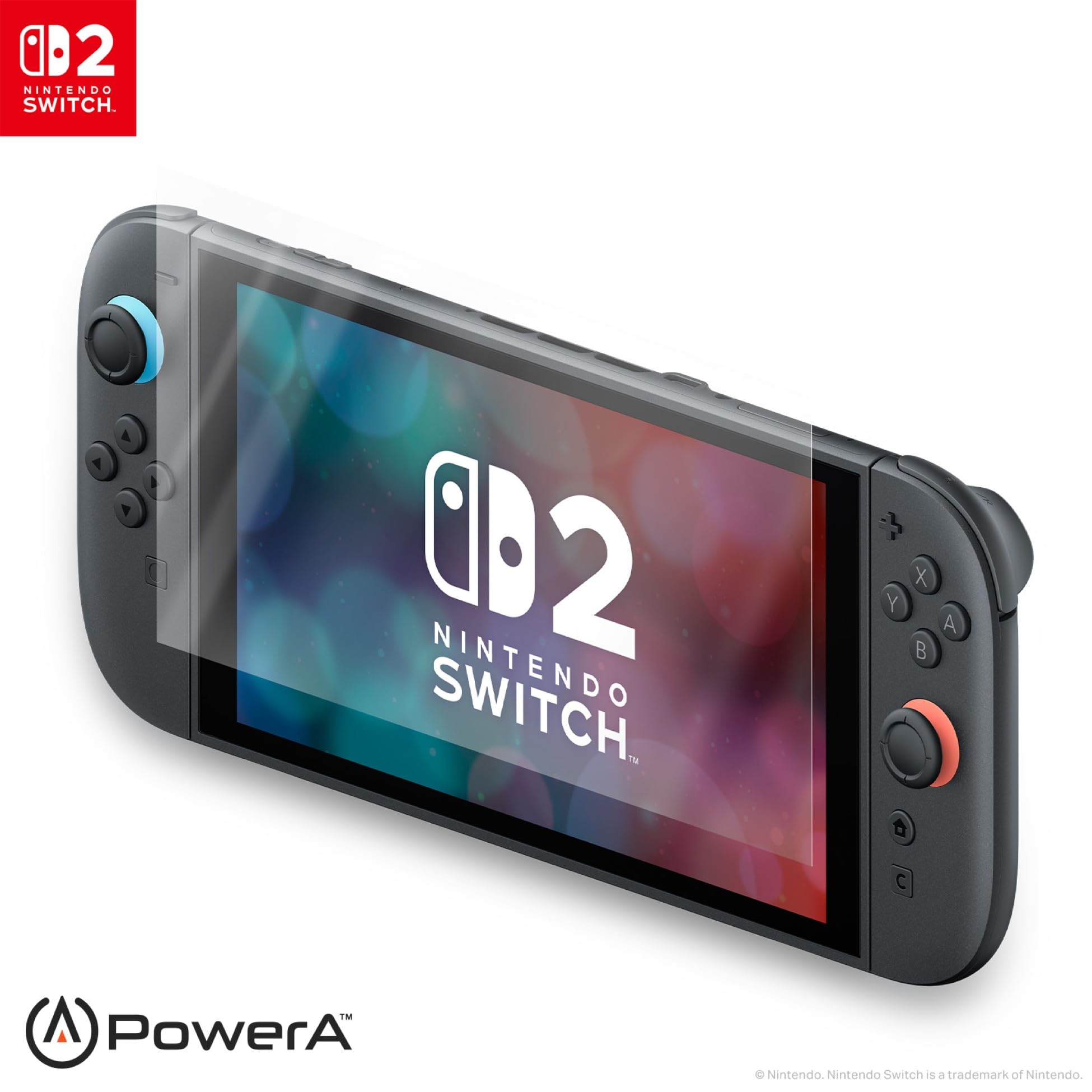 PowerA Screen Protector for Nintendo Switch 2 - Protects Screen, Easy to Apply, Includes 2 Screen Protectors, Microfiber Cleaning Cloth and Applicator