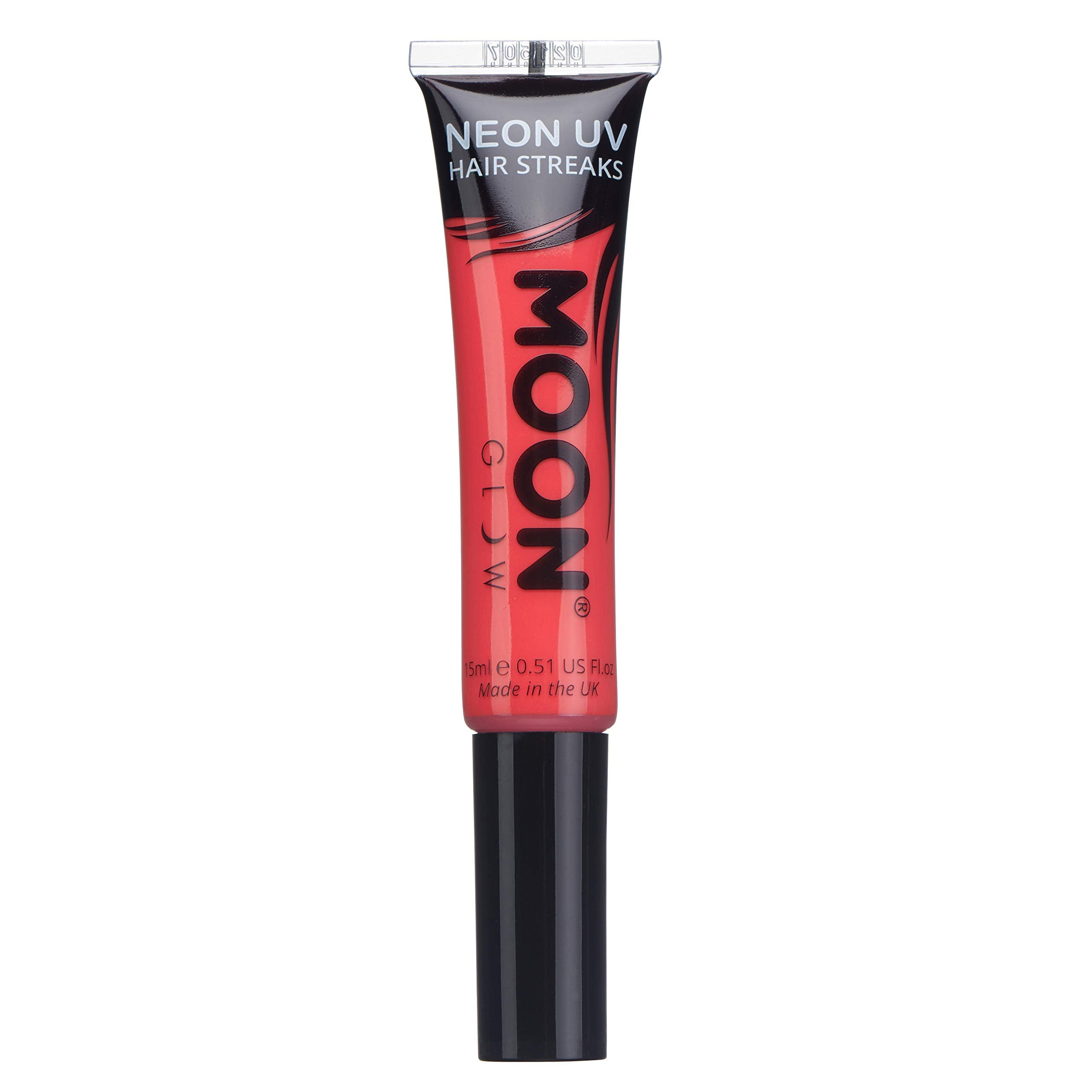 Moon Glow - Intense Neon UV Hair Streaks (Red) | Hair Mascara for Temporary Neon Hair Colour, Glows Under UV/Blacklight 8