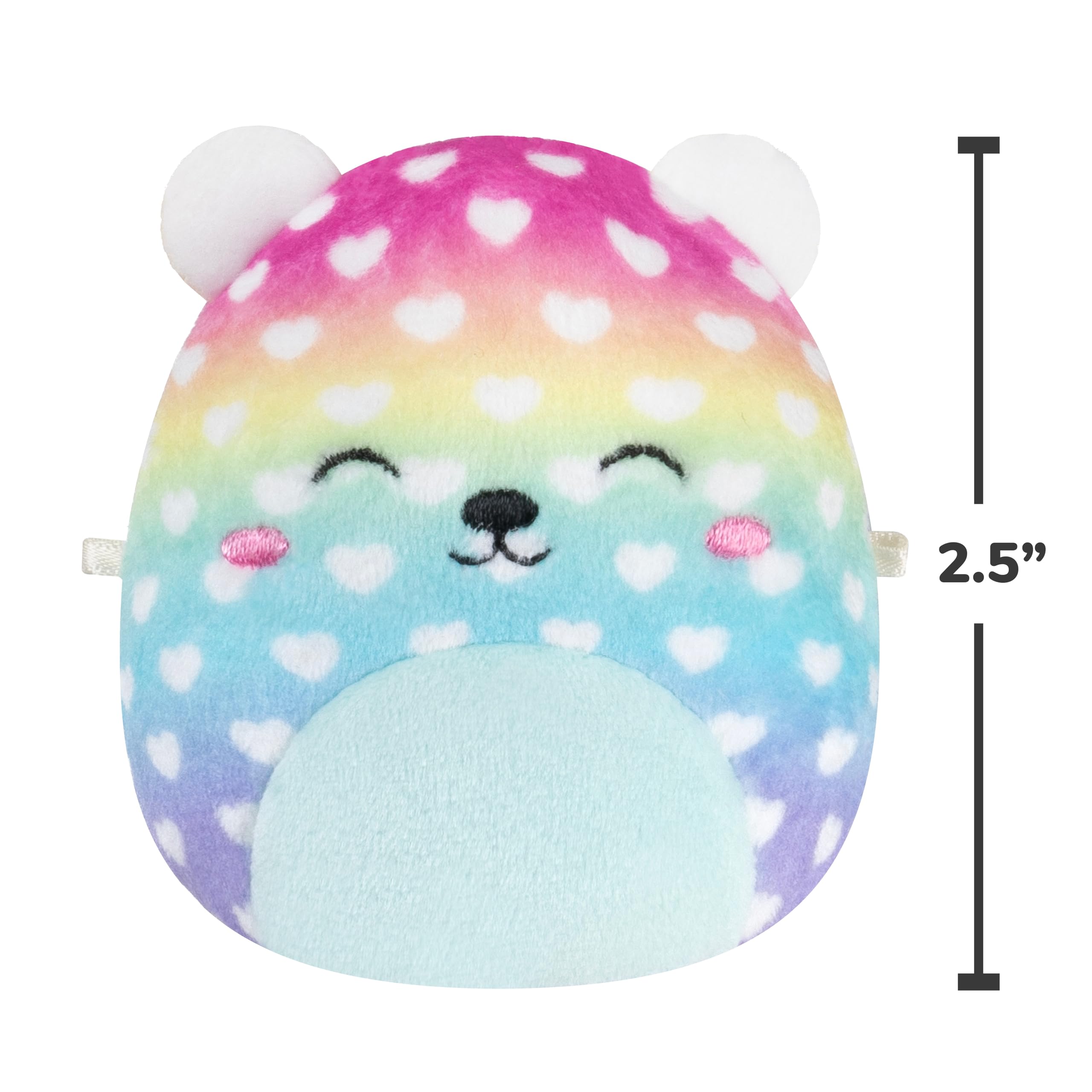 Micromallows Squishmallows 5-Pack Plush - Chipmunk, Frog, Bear, Smoothie, Dog 6