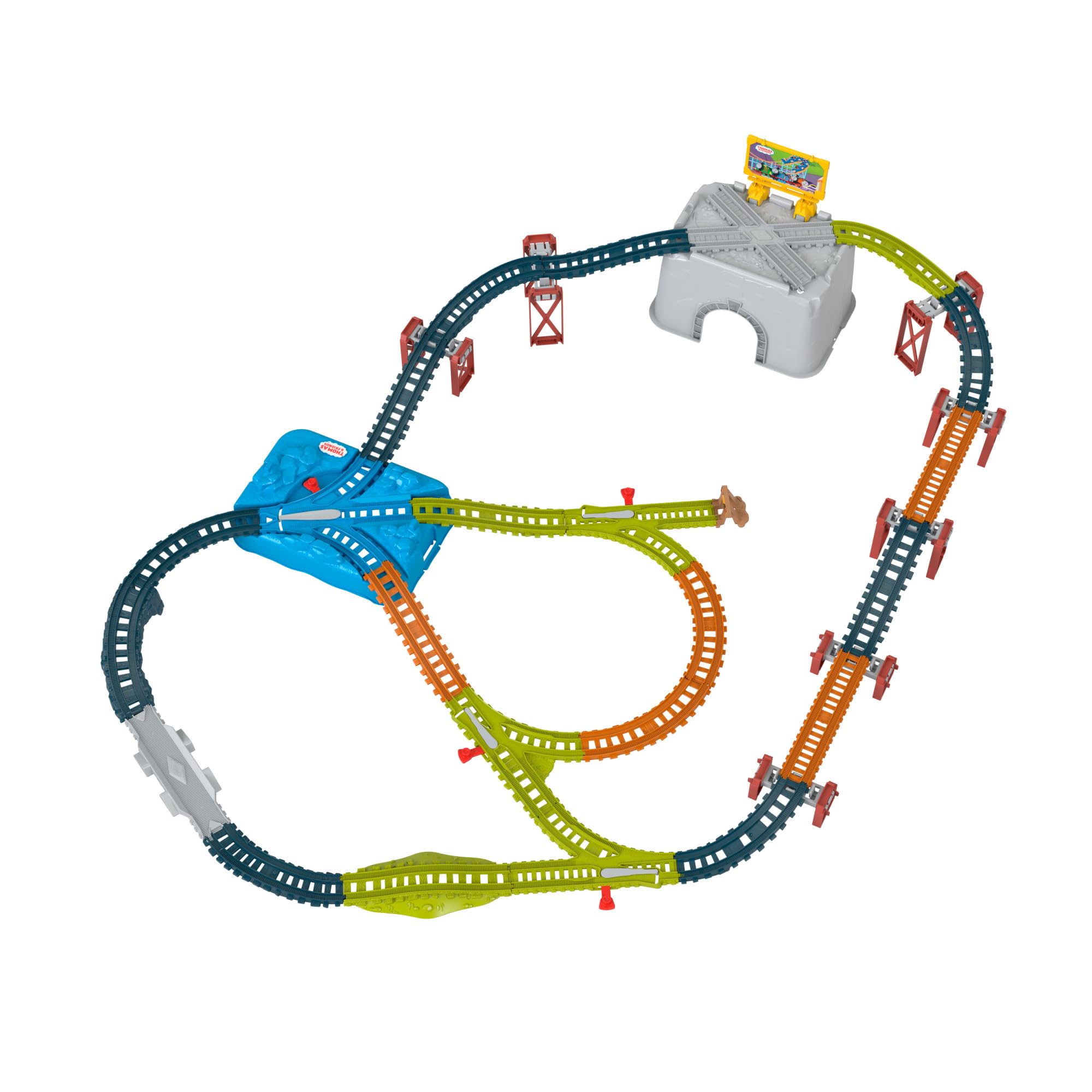 THOMAS & FRIENDS Connect & Build Bucket Track Expansion Set - 48 Pieces | Ages 3+ | HNP81 8
