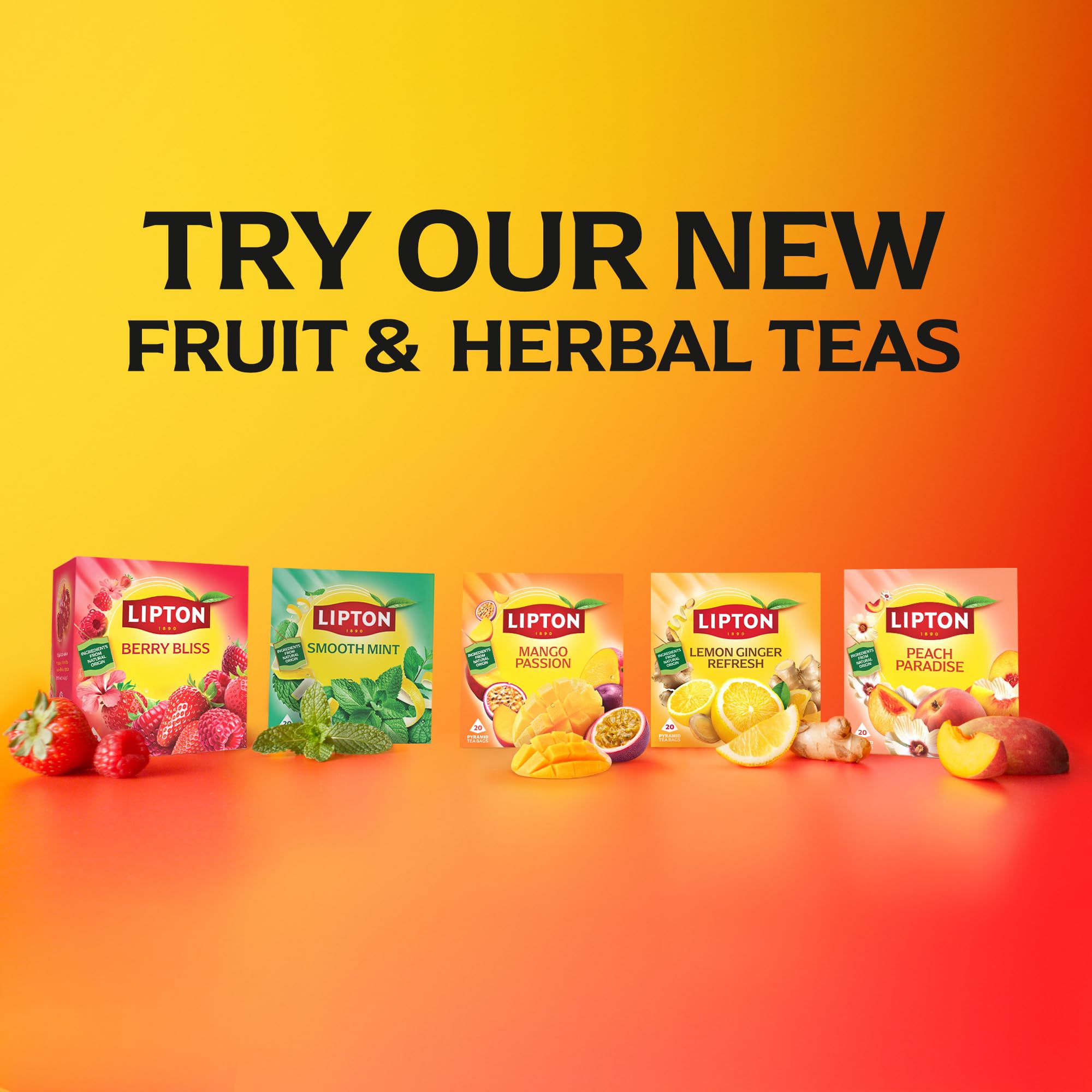 Lipton - Berry Bliss Fruit Infusion Herbal Tea Bags 4