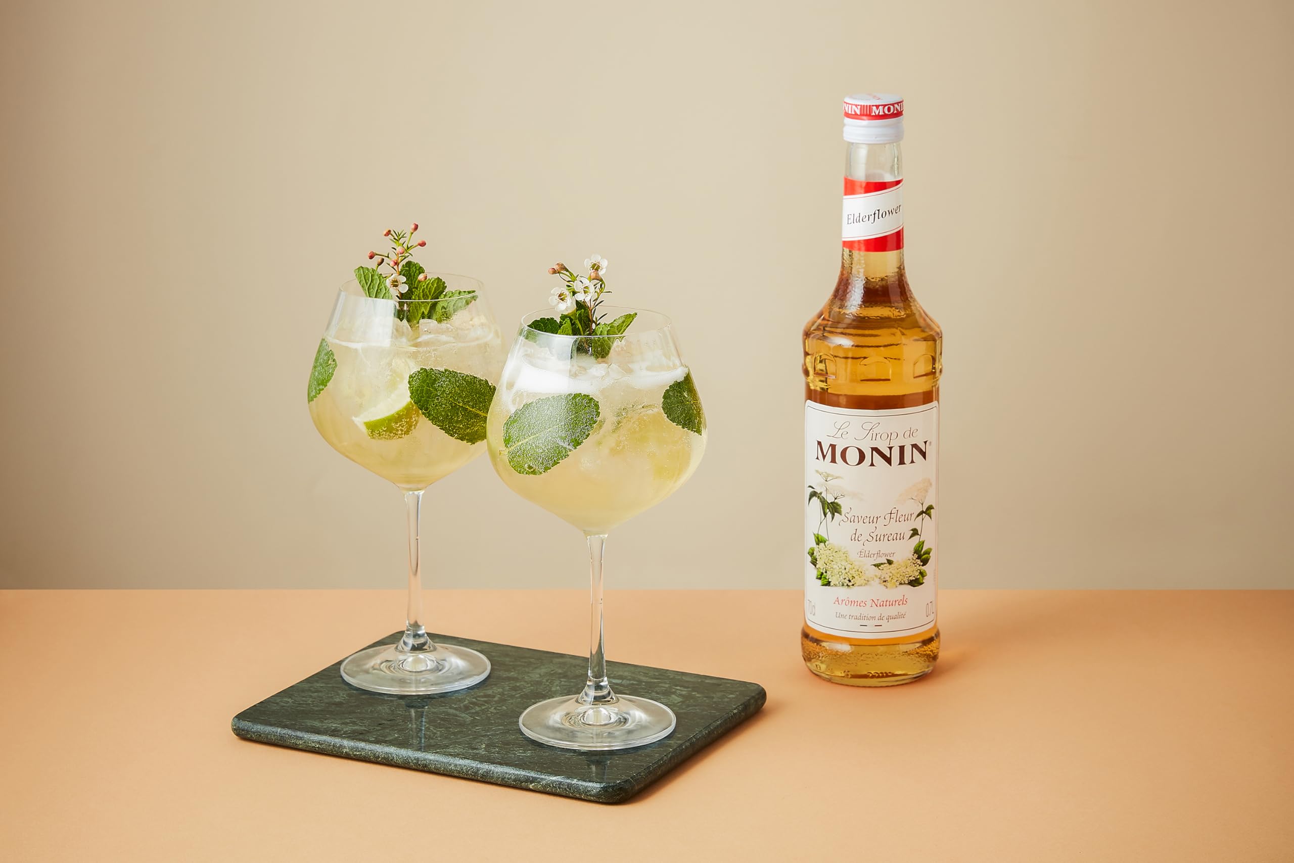 Monin Premium Elderflower Syrup - 700ml | Vegan, Alcohol-Free | Cocktails & Mocktails 5