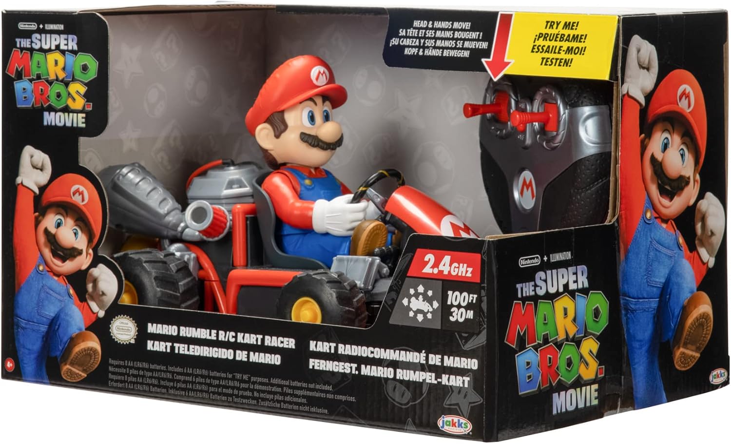 Super Mario Bros. Movie R/C Car - 2.4GHz Remote Control Vehicle with Moving Head & Hands 5