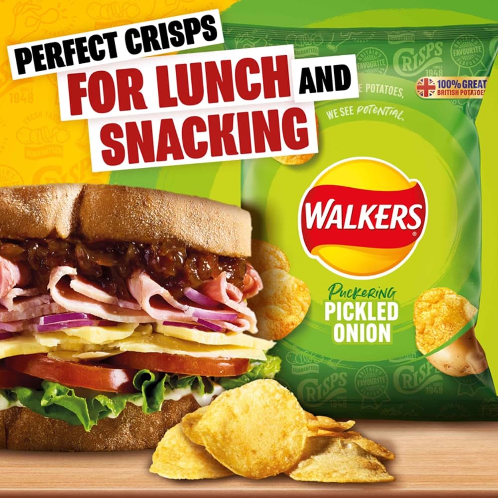 Walkers Crisps Pickled Onion 6x25g Multipack 3