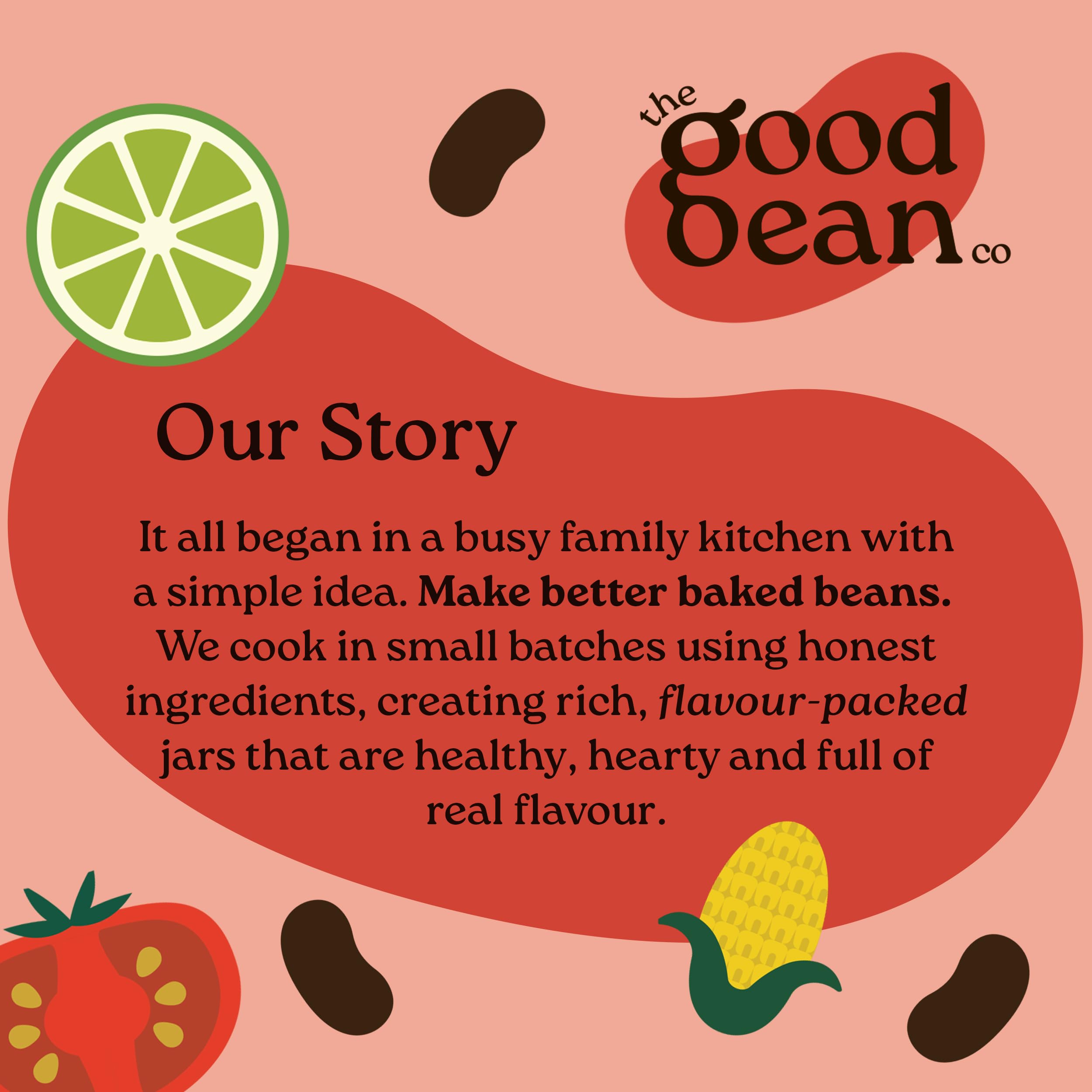 The Good Bean Co Mexican Baked Beans 350g - Spicy Black Beans in Smoky Chilli Sauce