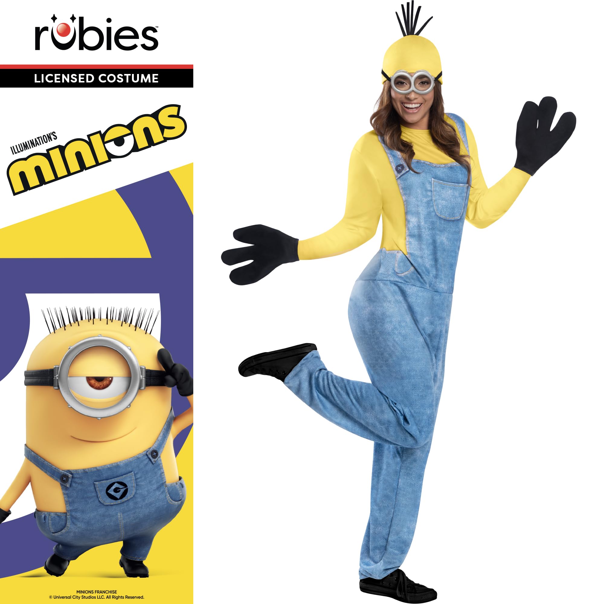 Rubies Official Minion Kevin Costume for Adults | Standard Size | Includes Jumpsuit, Headpiece, Gloves & Goggles 4