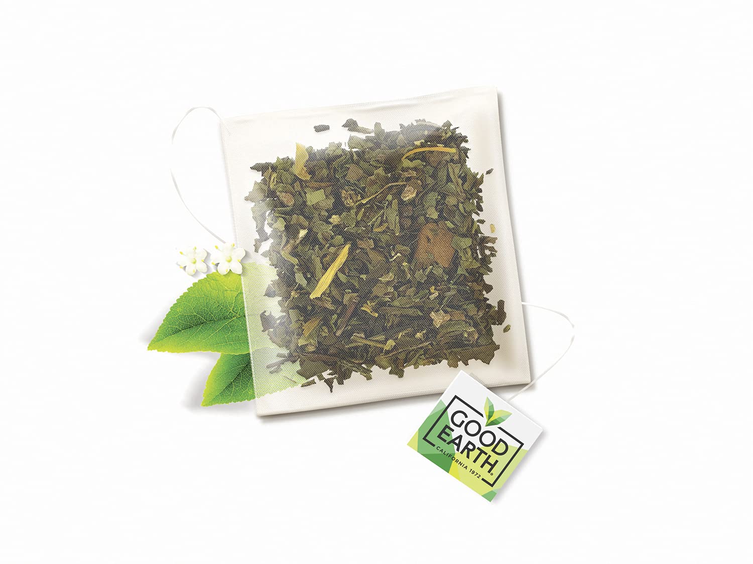 Good Earth Tea Co. White Tea Elderflower & Pear Loose Leaf Tea - 5 x 15 Tea 6