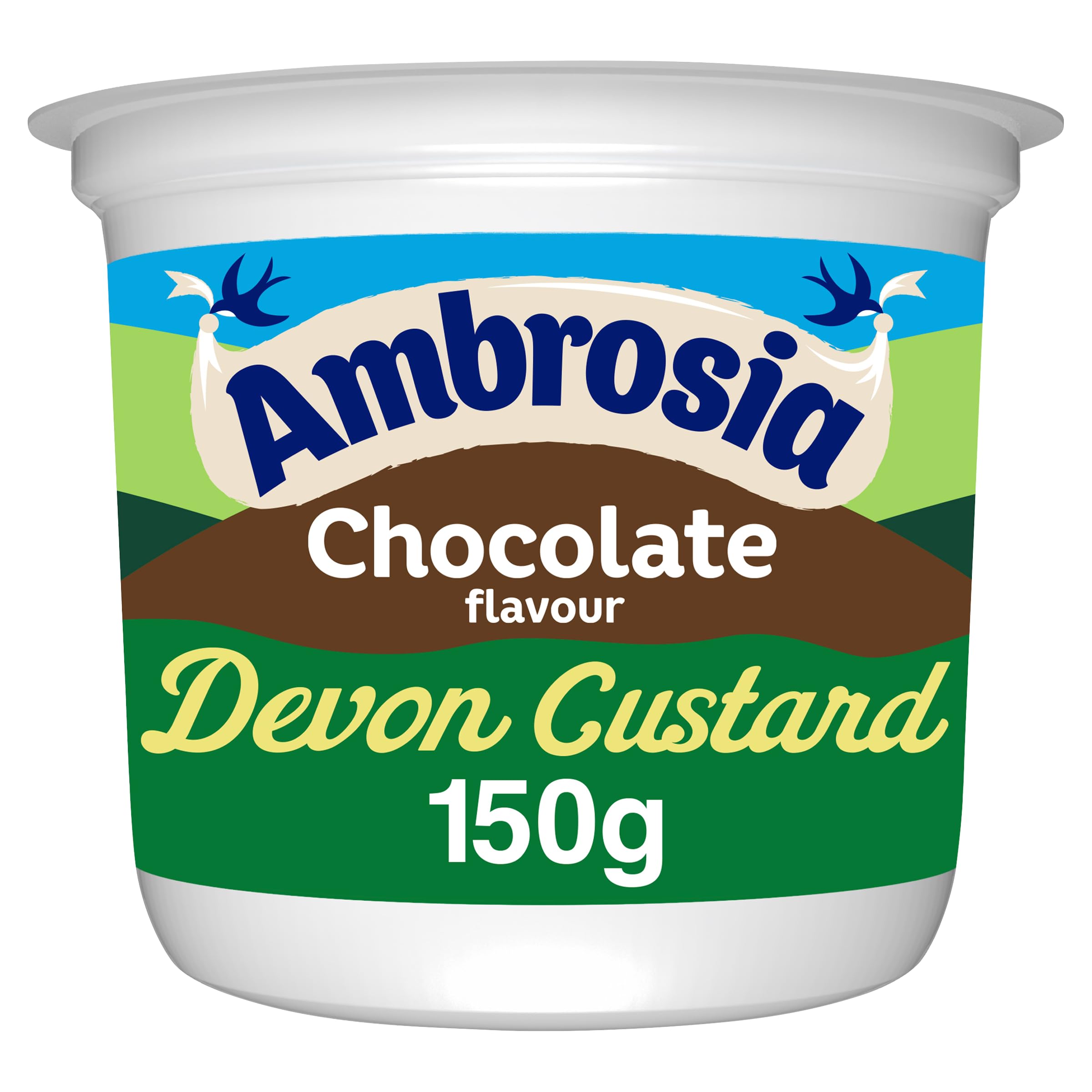 Ambrosia Devon Custard Chocolate Flavour, Creamy Ready-to-Eat Dessert, 150g