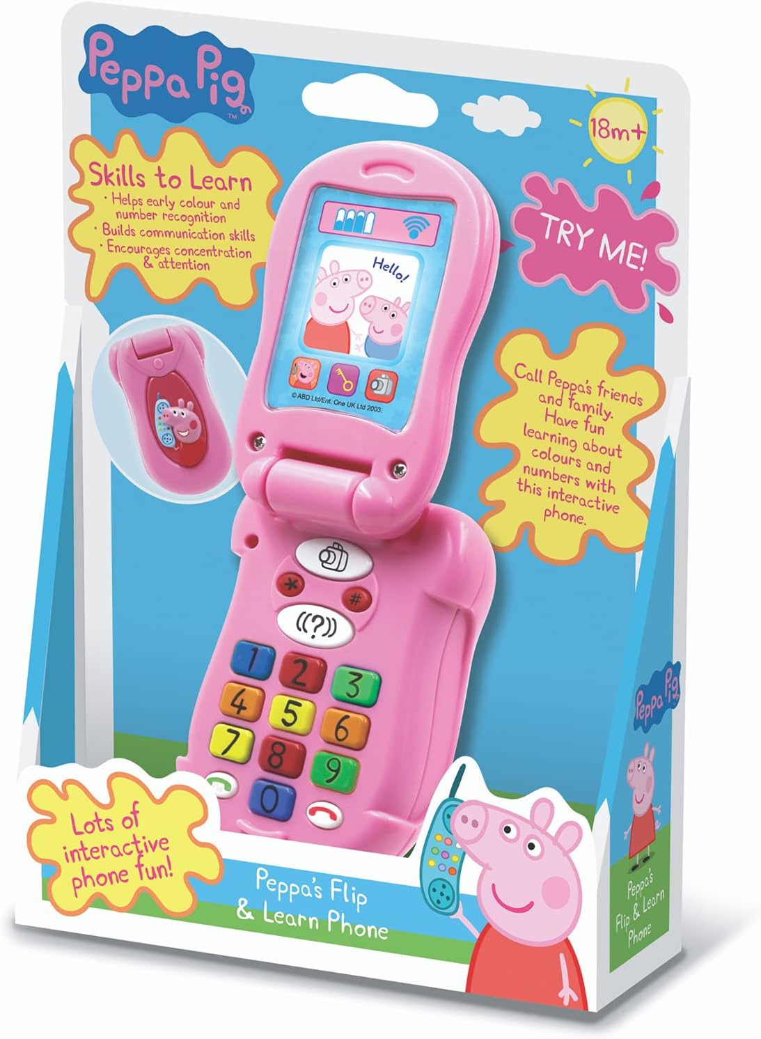 Peppa Pig Flip & Learn Toy Phone for Kids 6