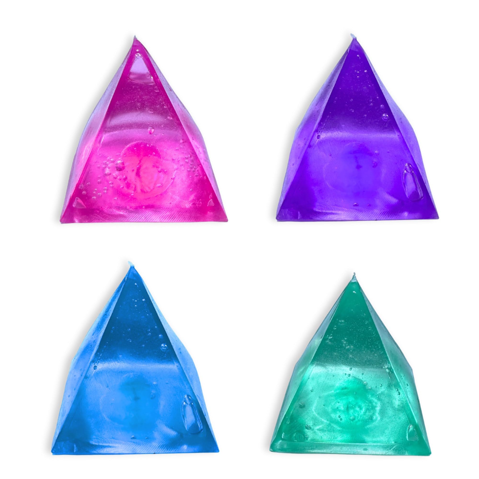 SCRUNCHEMS Sugar Pyramid Sensory Fidget Toy - Gel-Filled Stress Relief | Medium Size | Plastic