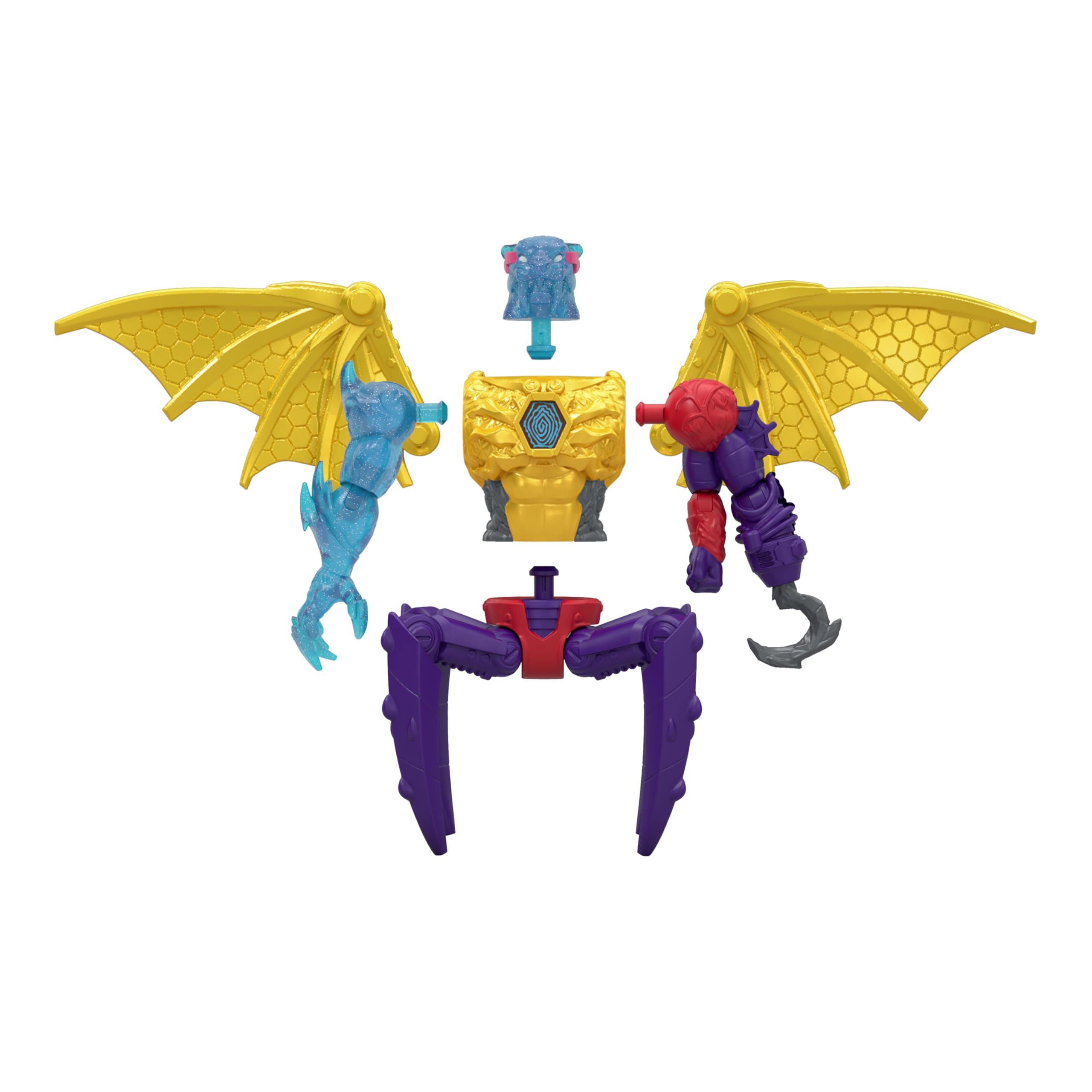 MRBEAST LAB Hybrids Multi Pack - Mix & Match Action Figures with Golden Dragon Parts 4