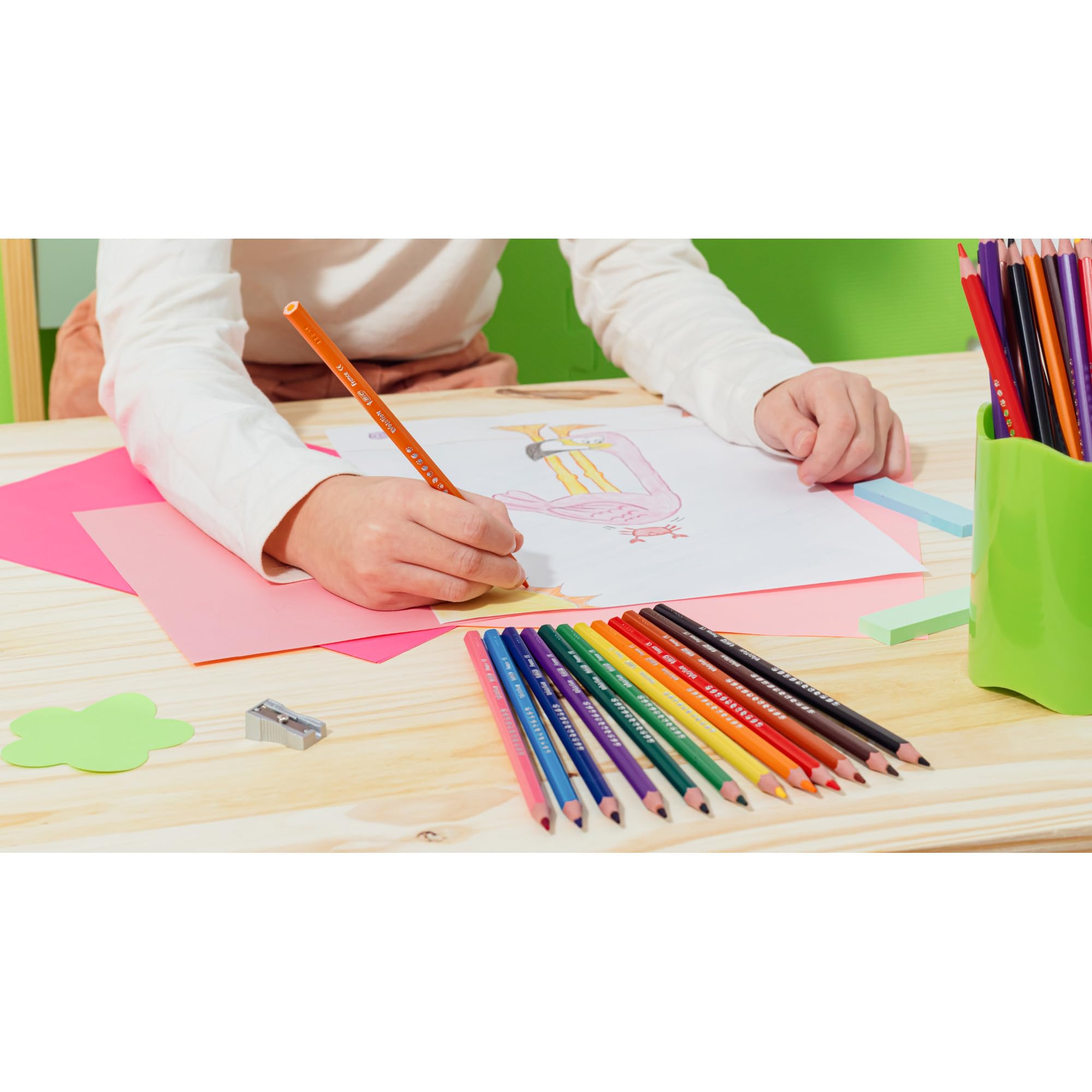 BIC Kids Evolution Vivid Colouring Pencils - Wood-Free, Durable Art Supplies for Kids 5+ 5