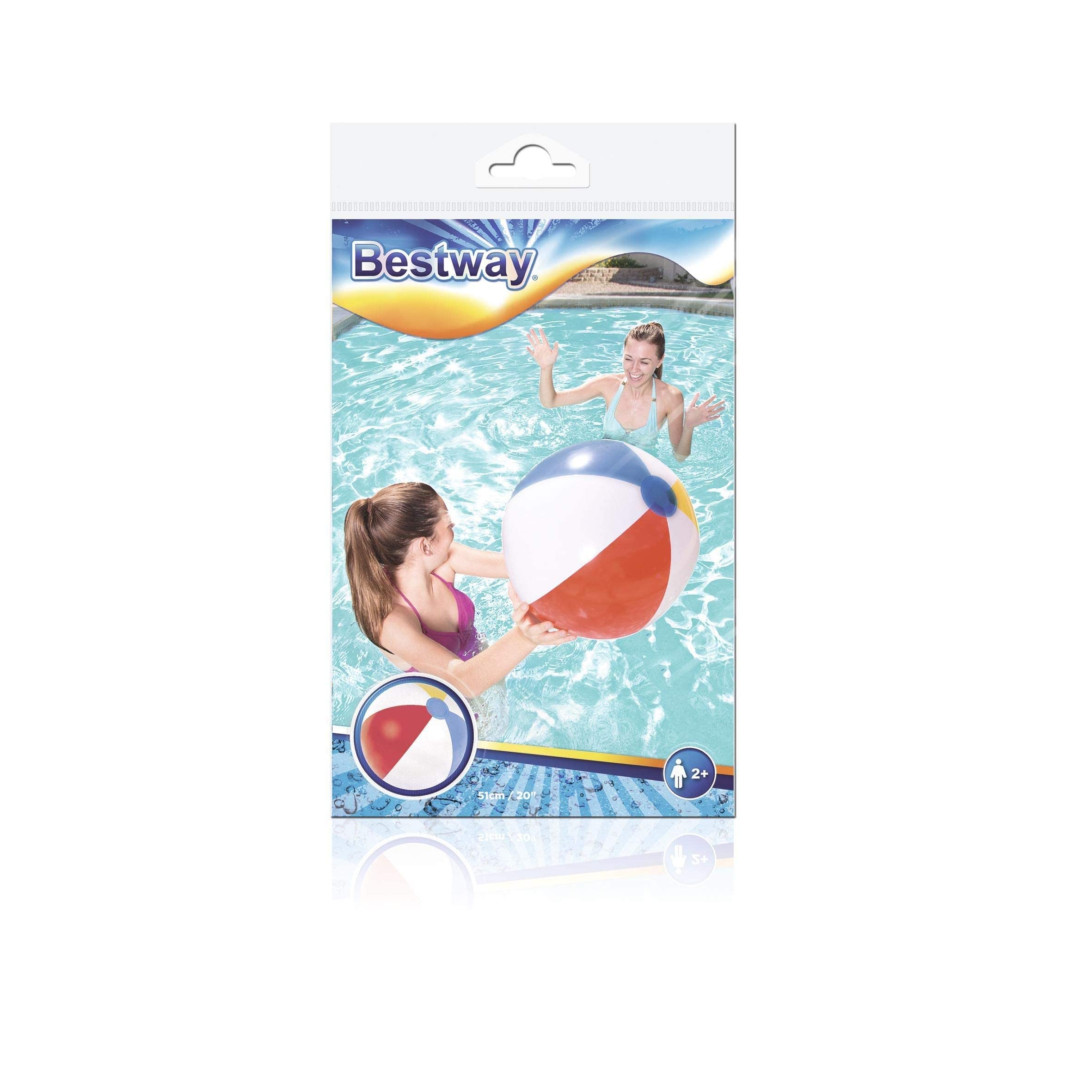 Bestway Inflatable Panel Beach Ball - 20 Inch Multi-Color Pool & Beach Toy for Outdoor Fun 7