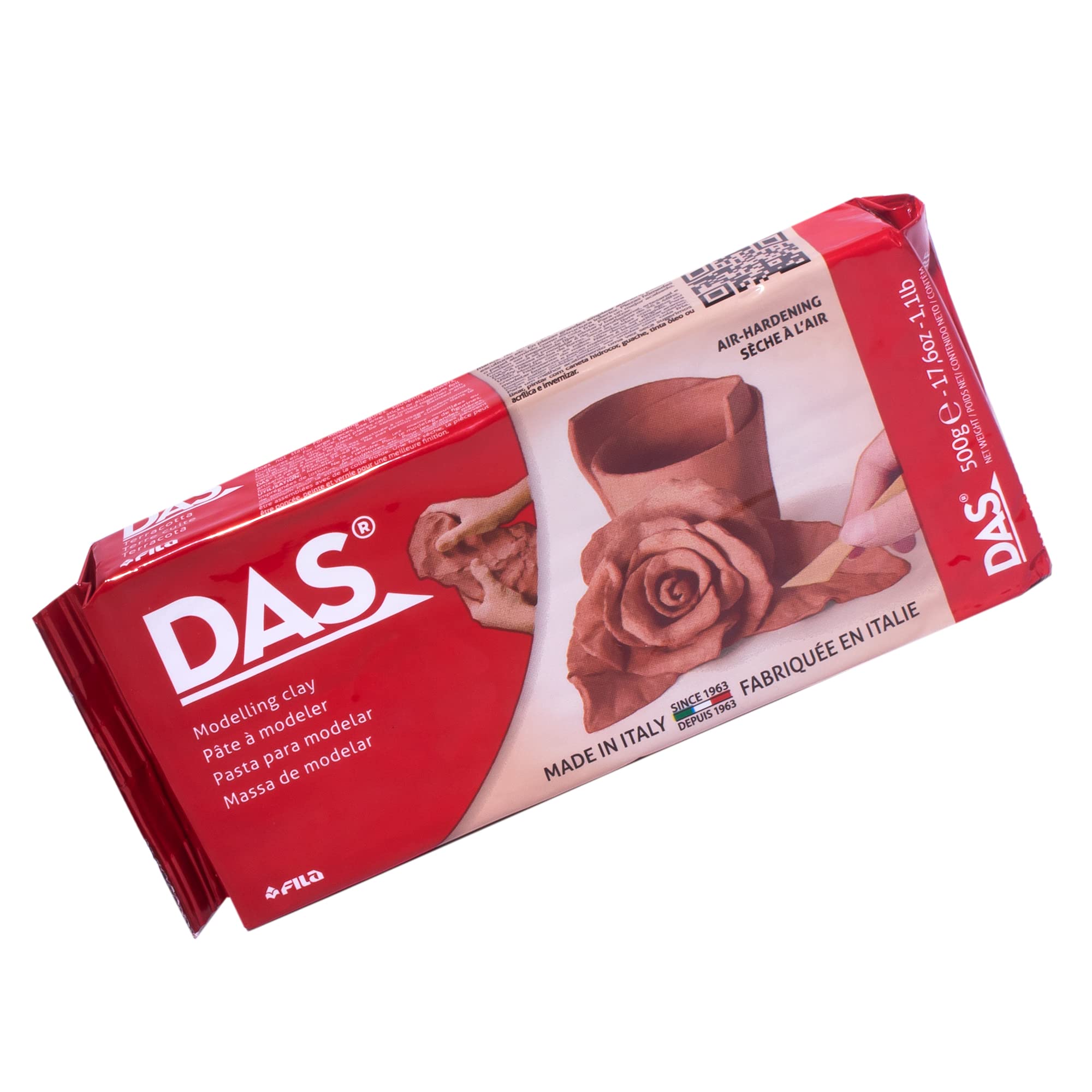 DAS Terracotta Air-Hardening 500g Modelling Clay, Ideal for Professionals & Hobbyists