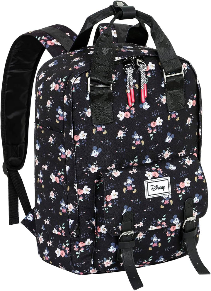 Disney Mickey Mouse Nature-Peach Backpack, Black (Disney Backpack)