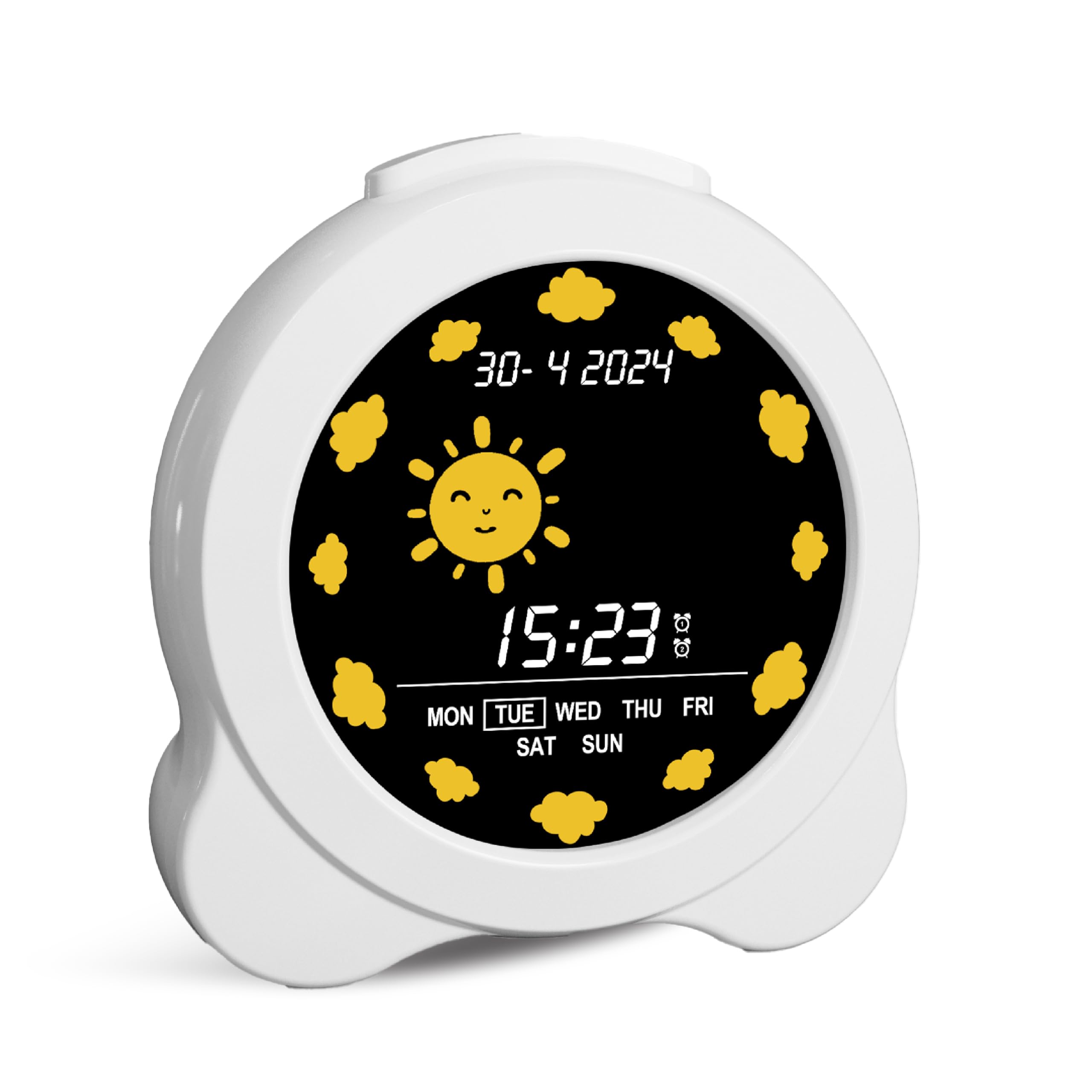 groov e Kidz Sleep Trainer Clock - Educational LCD Alarm Clock for Kids 5