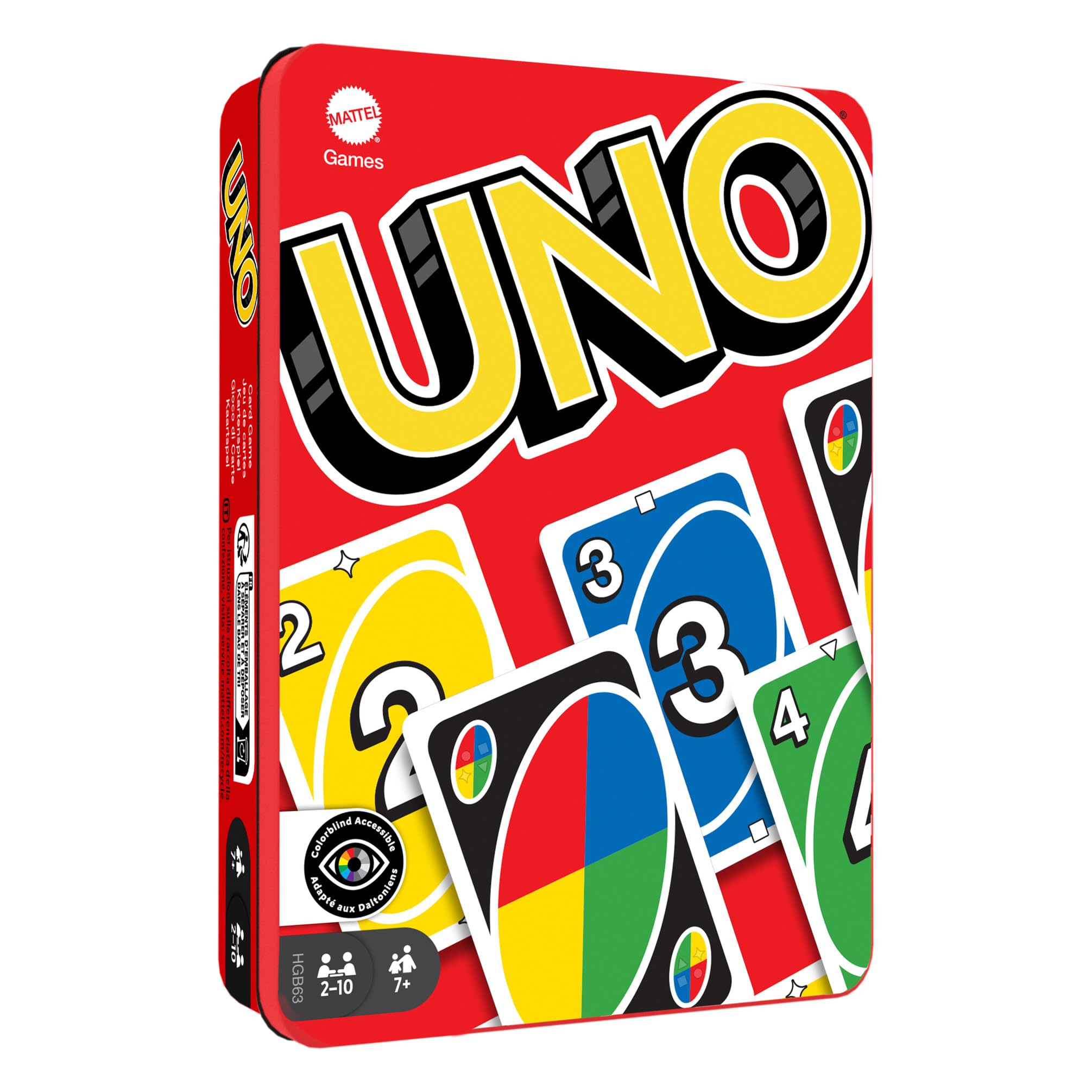 Mattel UNO Card Game - Classic Play in Collectible Tin | 112 Cards | Ages 7+