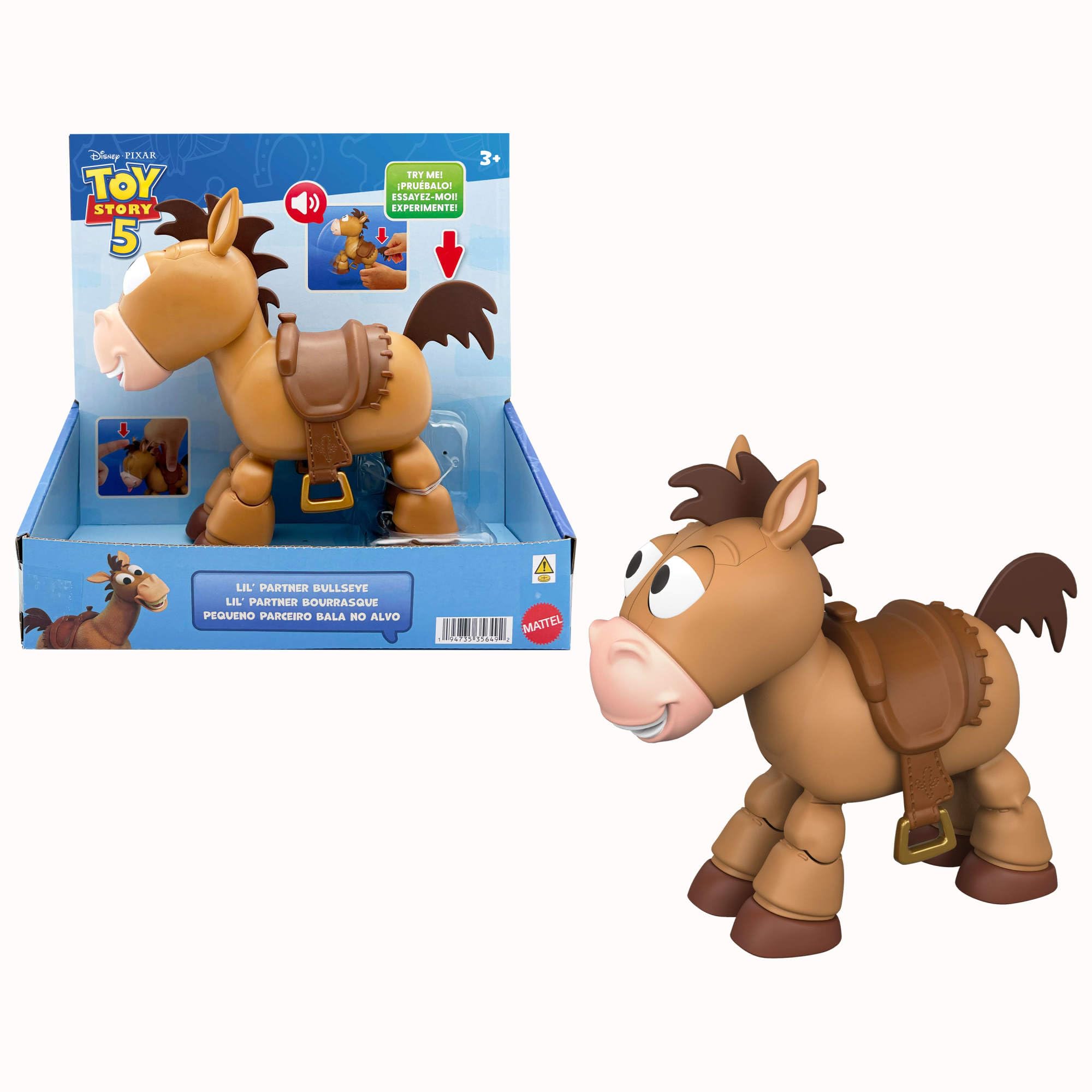 Mattel Disney and Pixar Toy Story 5 Posing Horse Figure with Sounds, Lil P | 7.5-inch Tall
