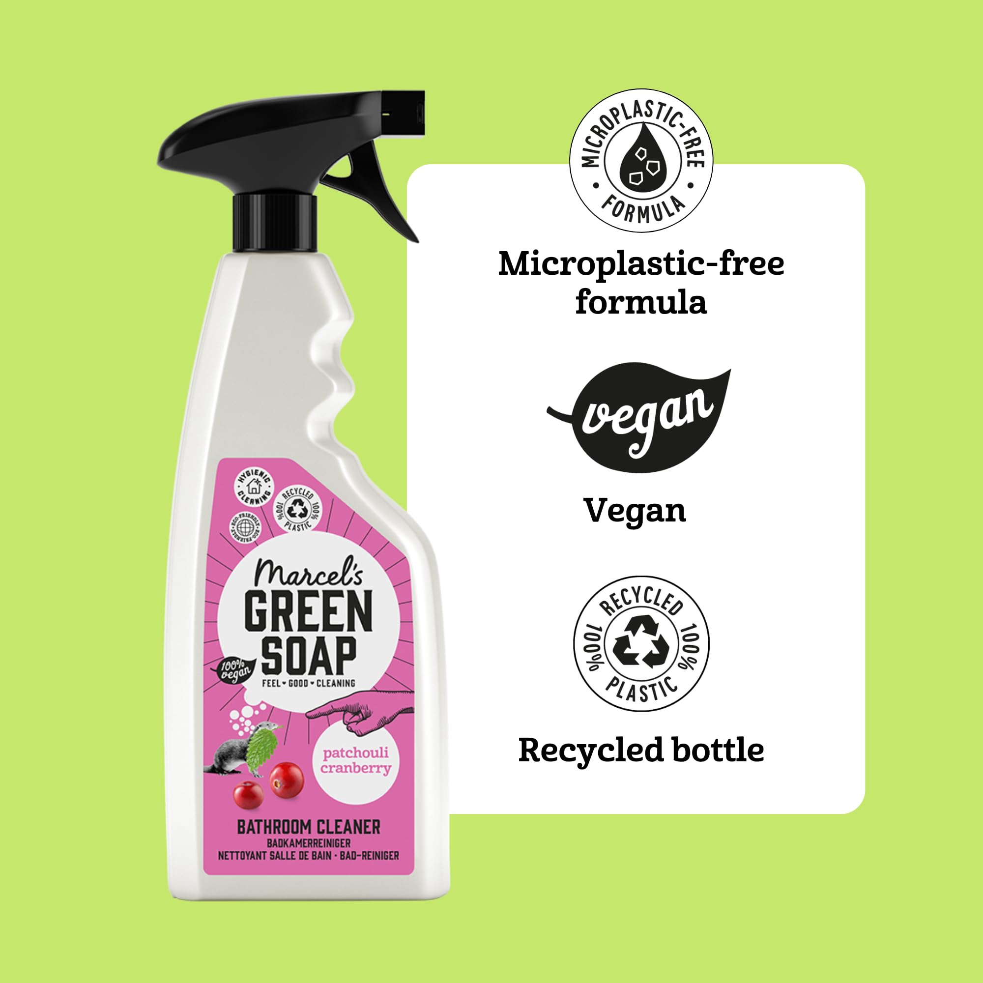 Marcel's Green Soap Bathroom Cleaner Spray Patchouli & Cranberry 500 ml Degreaser 3