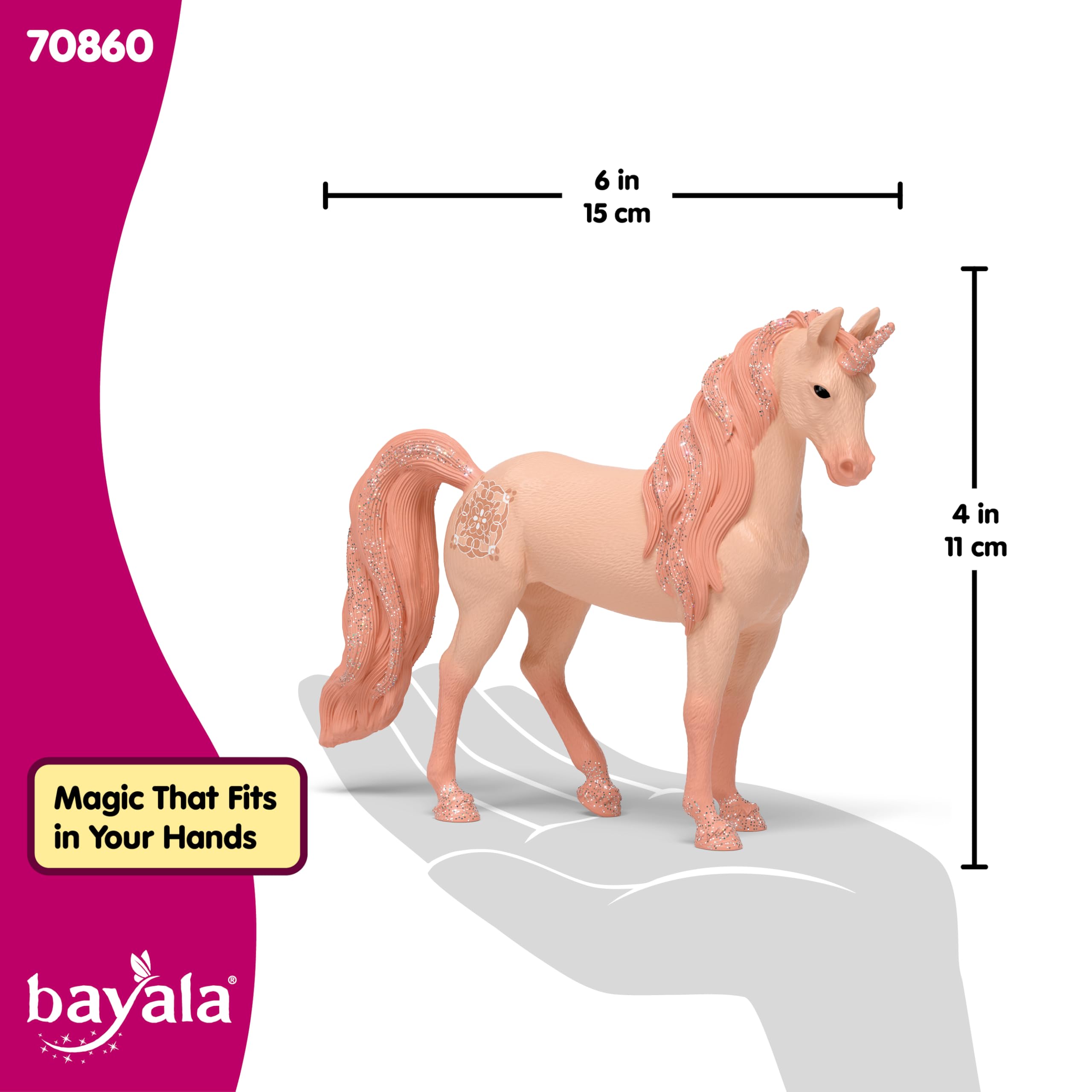 Schleich Bayala Mandala Unicorn Mare - 6" Fantasy Horse Play Figure for Kids