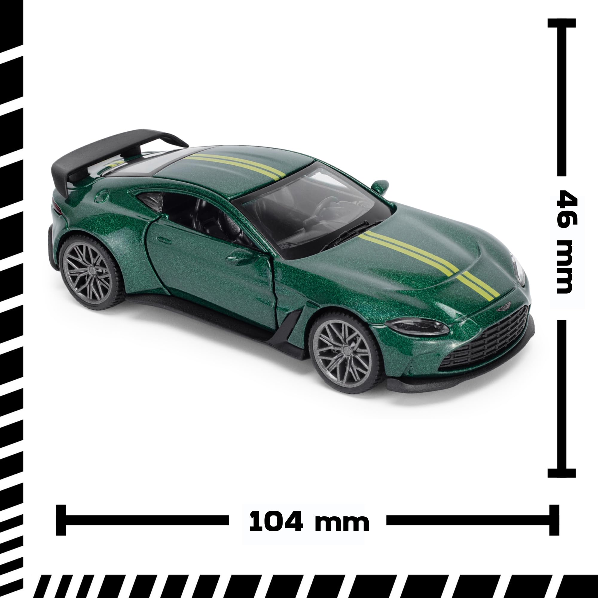 CMJ Aston Martin V12 Vantage Die-Cast Model Car | 1:43 Scale | Racing Green 3
