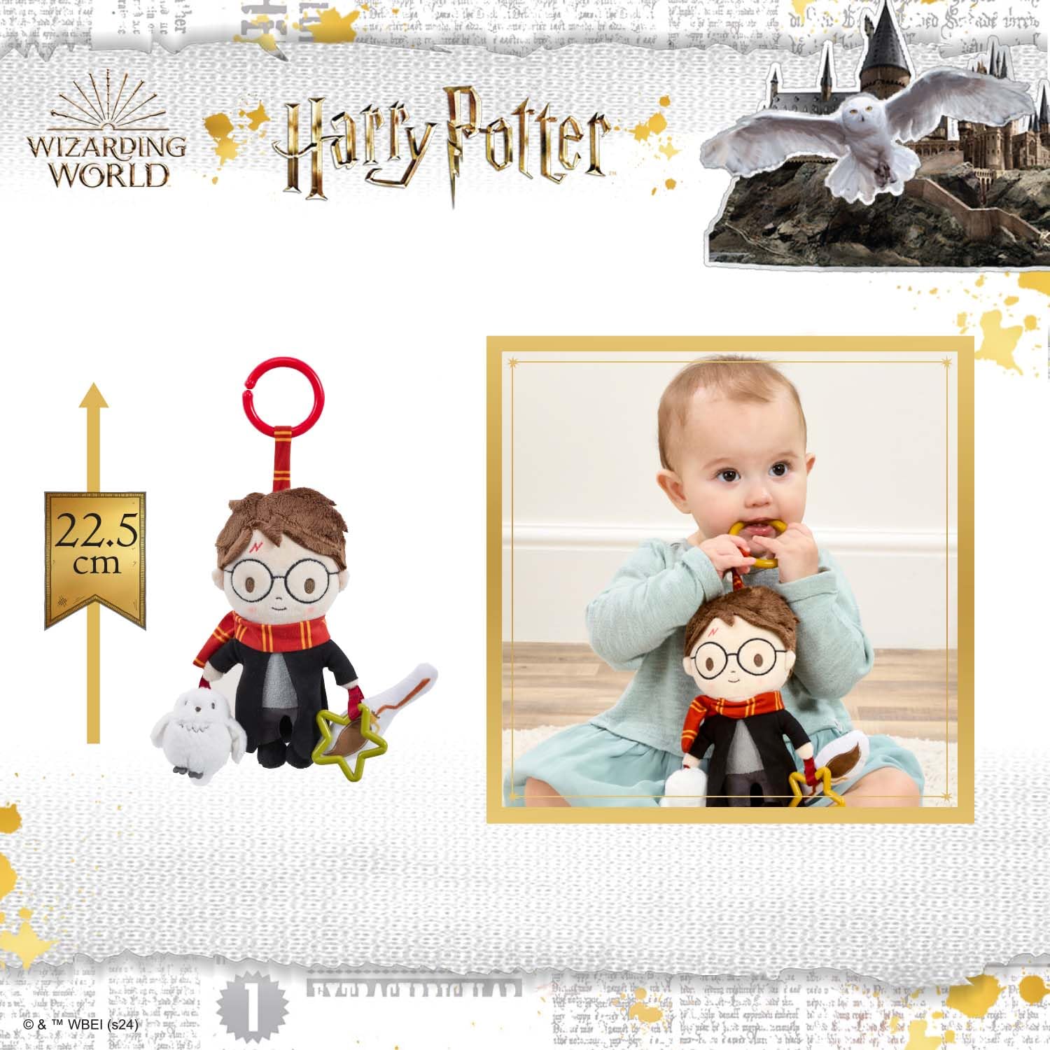 Rainbow Designs Harry Potter On the Go Activity Toy – Clip-on Pram & Pushchair Toy for Babies
