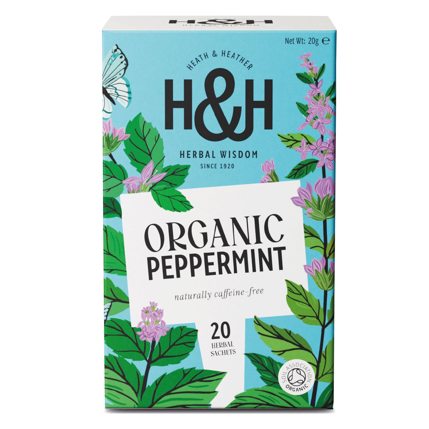 Heath & Heather Organic Peppermint Tea - 20 Count Teabags | Caffeine-Free Digestive Support 1