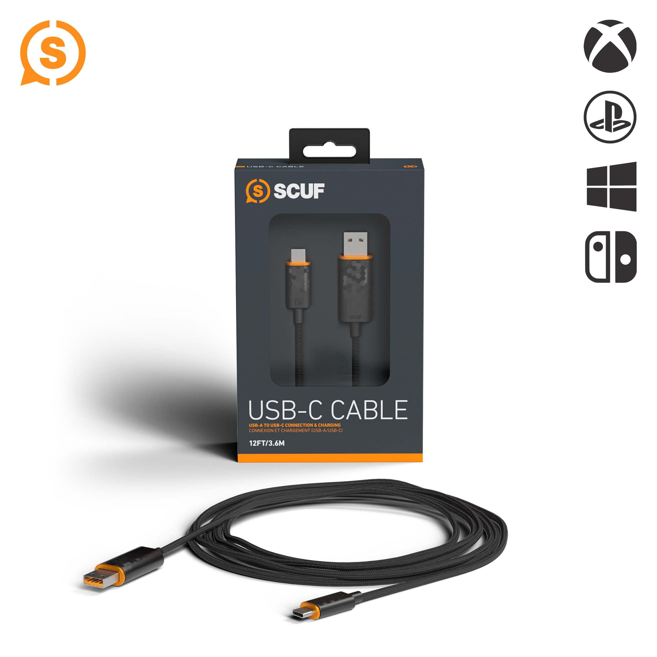 SCUF Braided USB-C Cable – 6ft / 2m for Xbox Controllers, Fast Charging & Reliable Connection 5