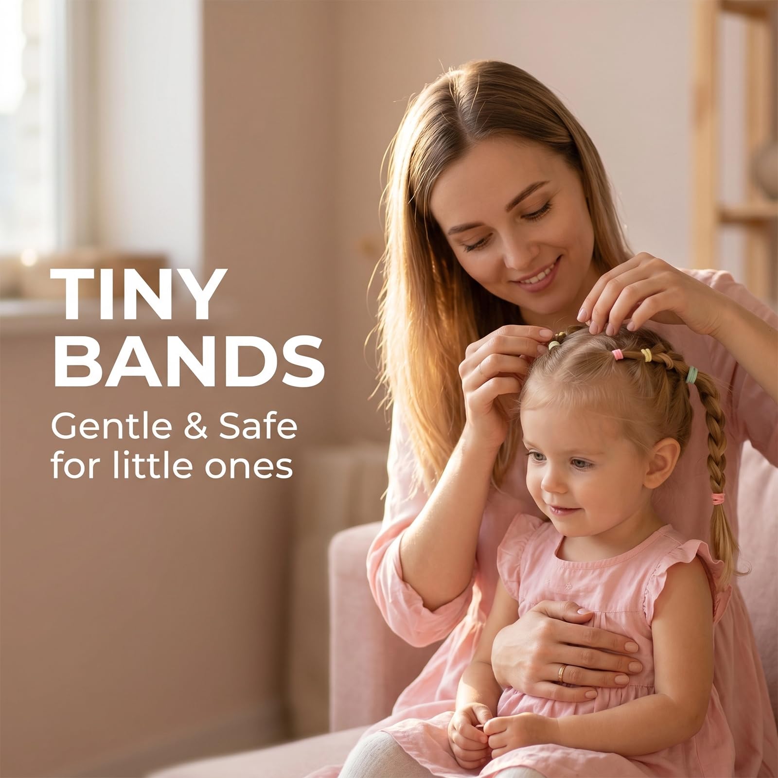 Muexoee Mini Elastic Hair Ties - 500 Pack Ice Cream Colours for All Hair Types 7