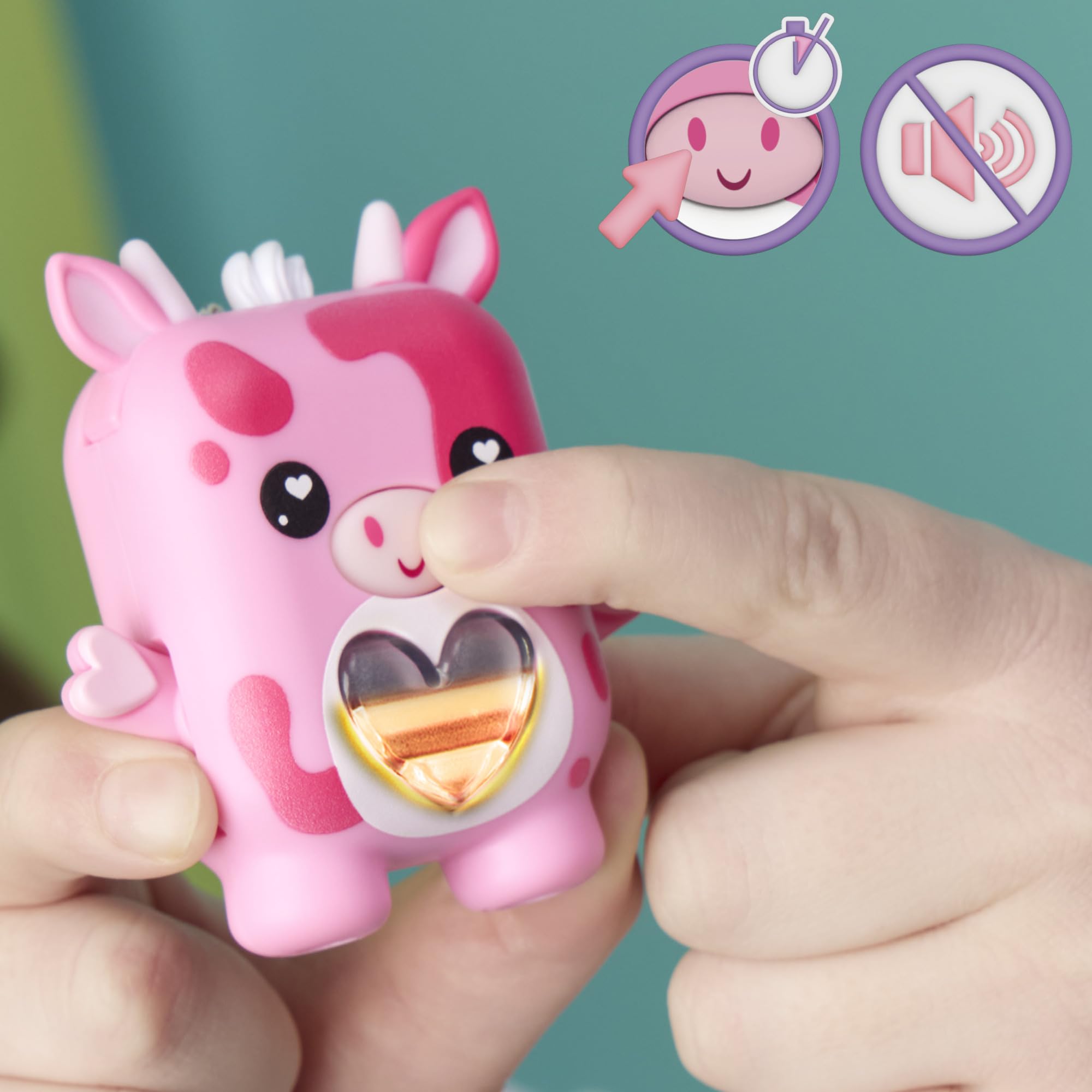 Hasbro Nano-Mals Mootilda the Pink Cow - Electronic Fidget Pet for Kids 5+ 5